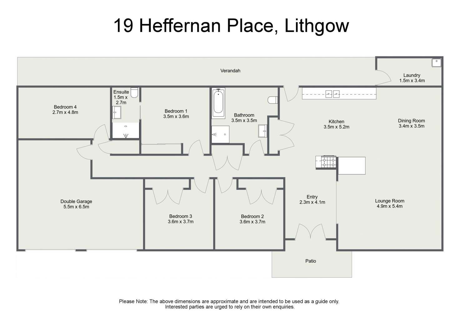 Floorplan of Homely house listing, 19 Heffernan Place, Lithgow NSW 2790