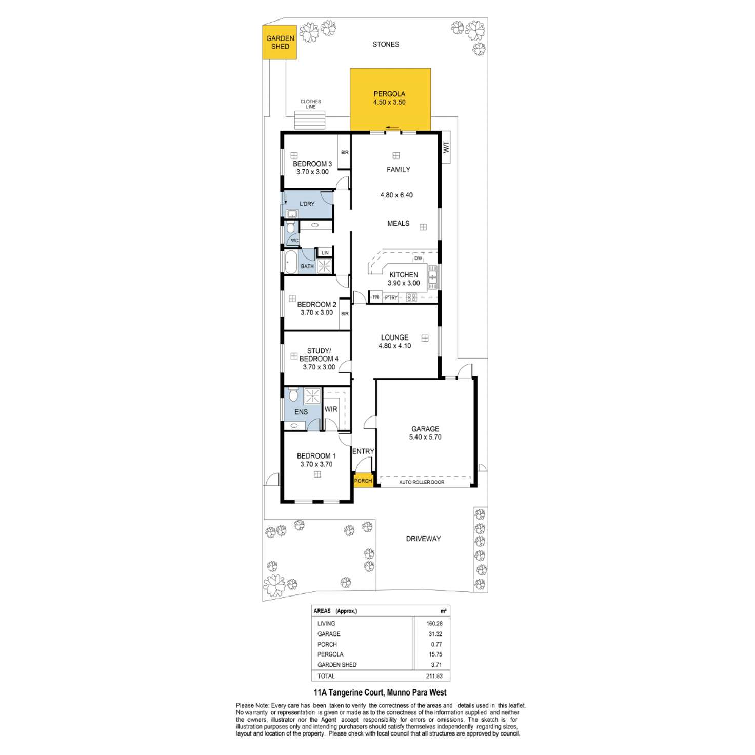 Floorplan of Homely house listing, 11A Tangarine Court, Munno Para West SA 5115
