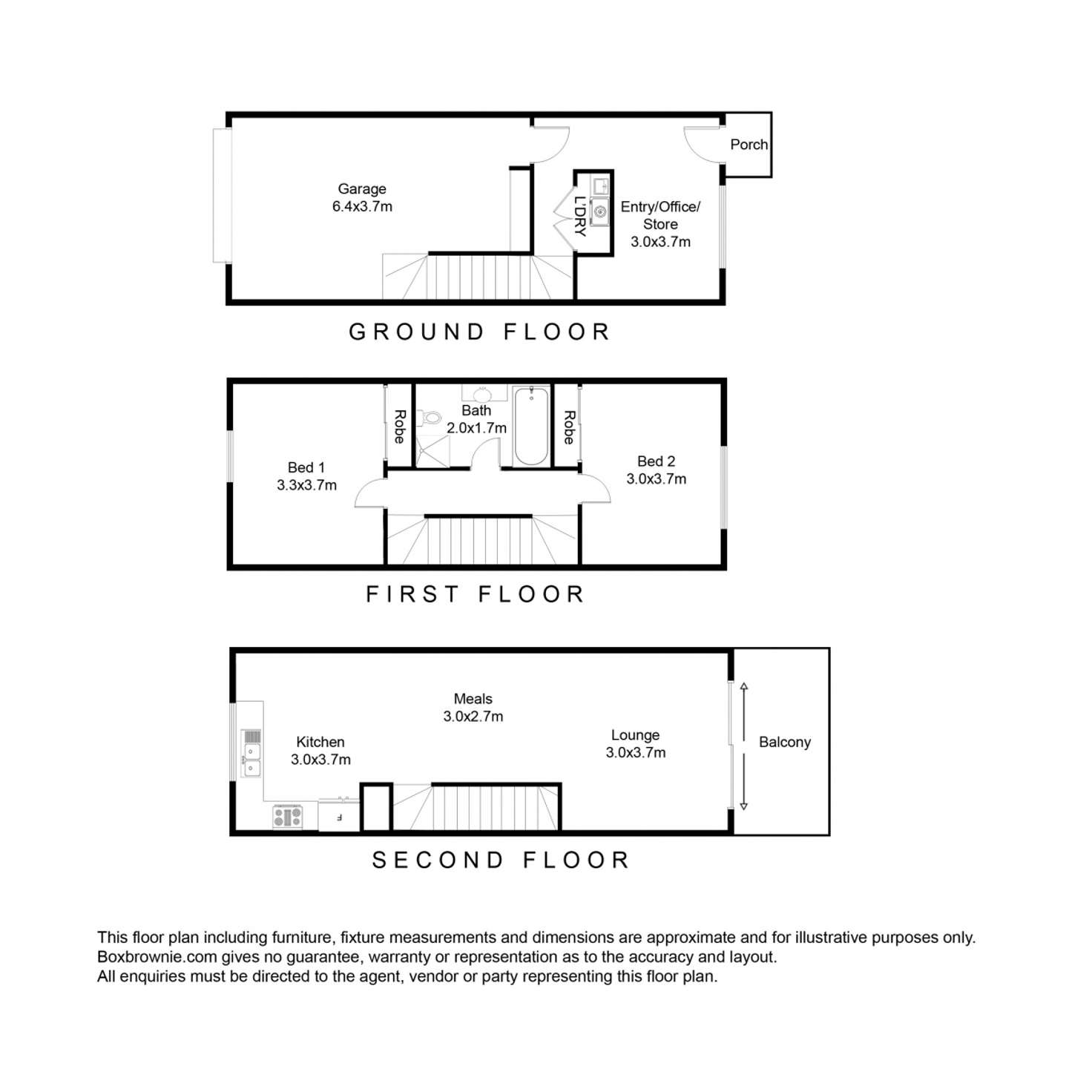 Floorplan of Homely townhouse listing, 18A Honolulu Drive, Point Cook VIC 3030