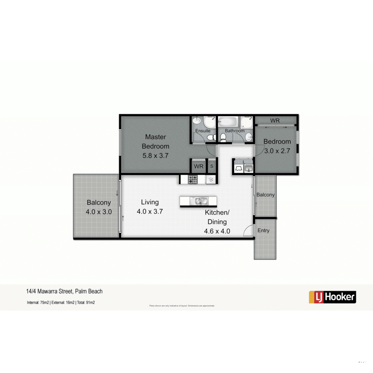 Floorplan of Homely unit listing, 14/4 Mawarra Street, Palm Beach QLD 4221