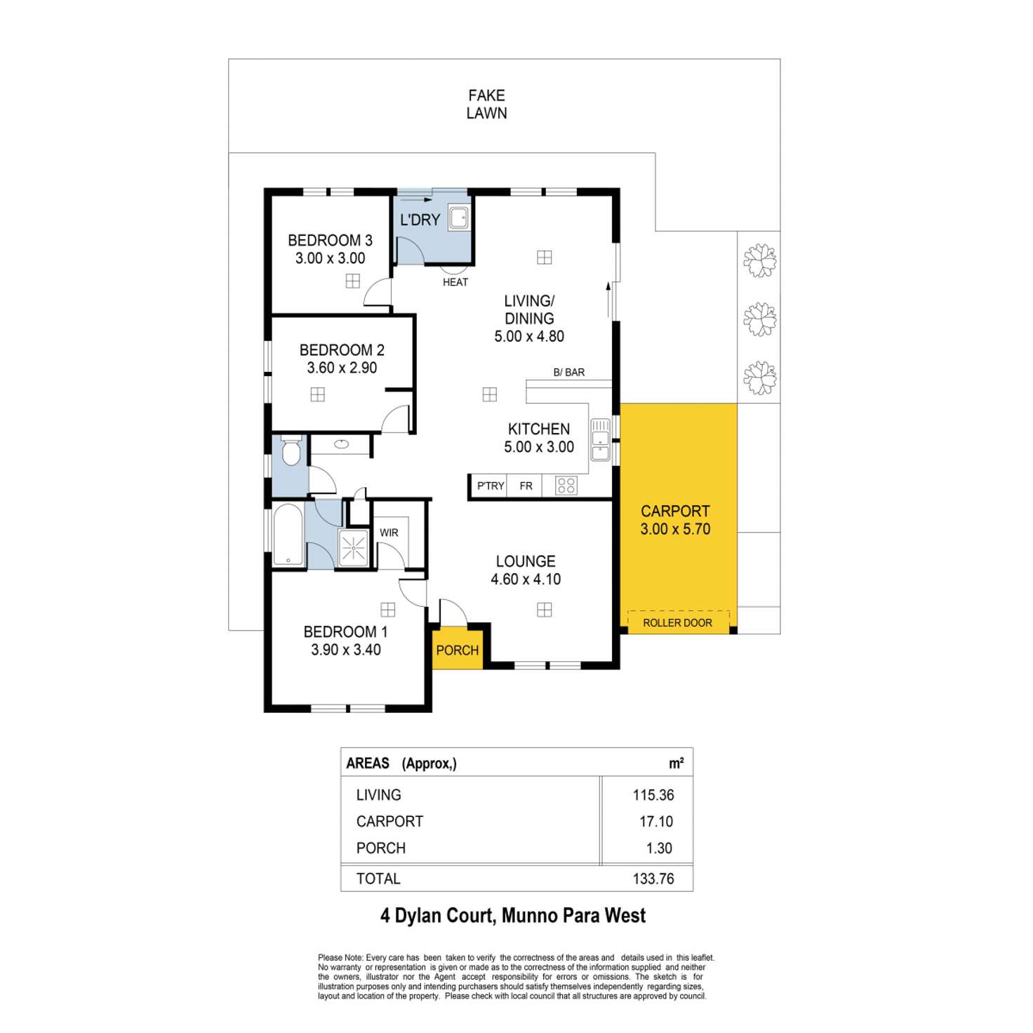 Floorplan of Homely house listing, 4 Dylan Close, Munno Para West SA 5115