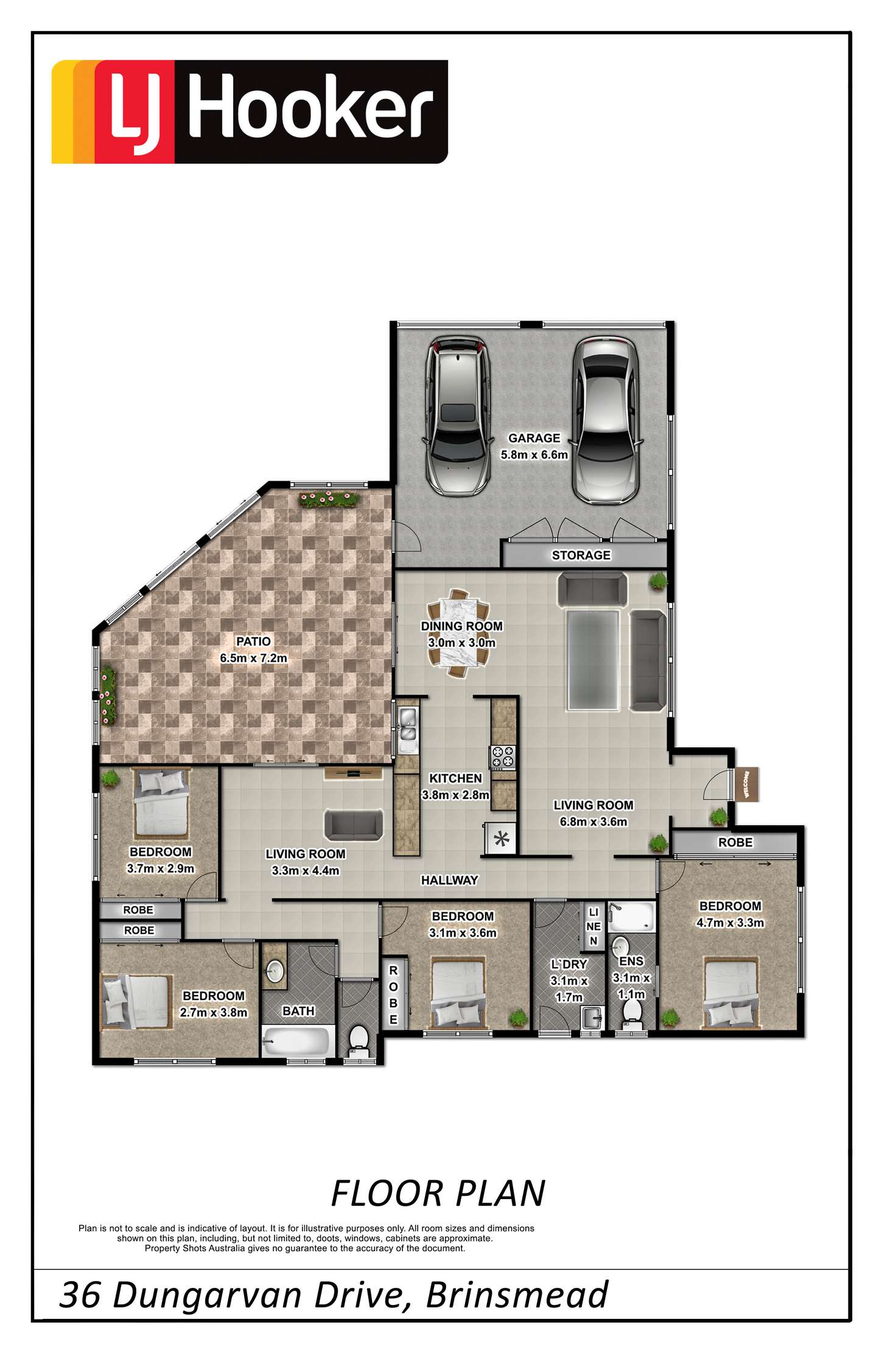 Floorplan of Homely house listing, 36 Dungarvan Drive, Brinsmead QLD 4870
