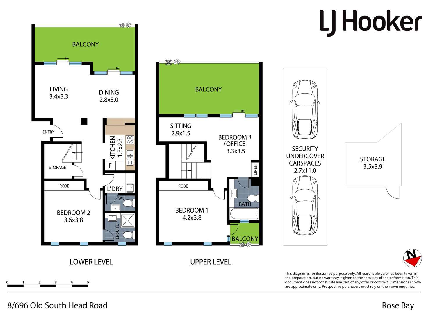 Floorplan of Homely apartment listing, 8/696 Old South Head Road, Rose Bay NSW 2029