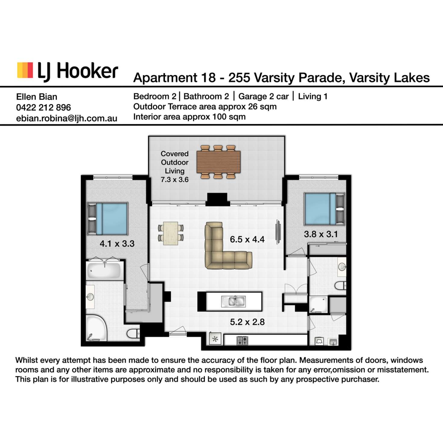 Floorplan of Homely unit listing, 18/255 Varsity Parade, Varsity Lakes QLD 4227