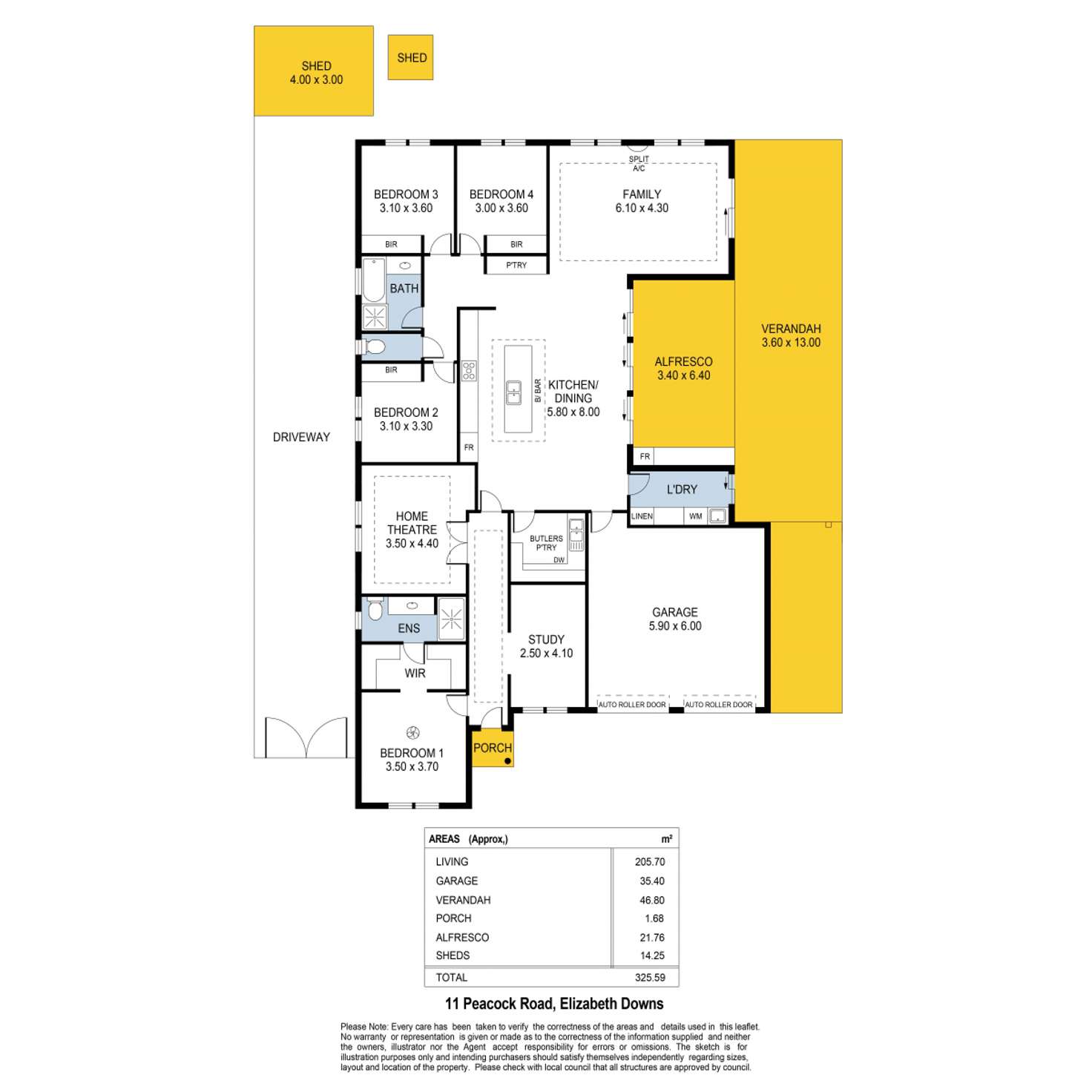 Floorplan of Homely house listing, 11 Peacock Road, Elizabeth Downs SA 5113