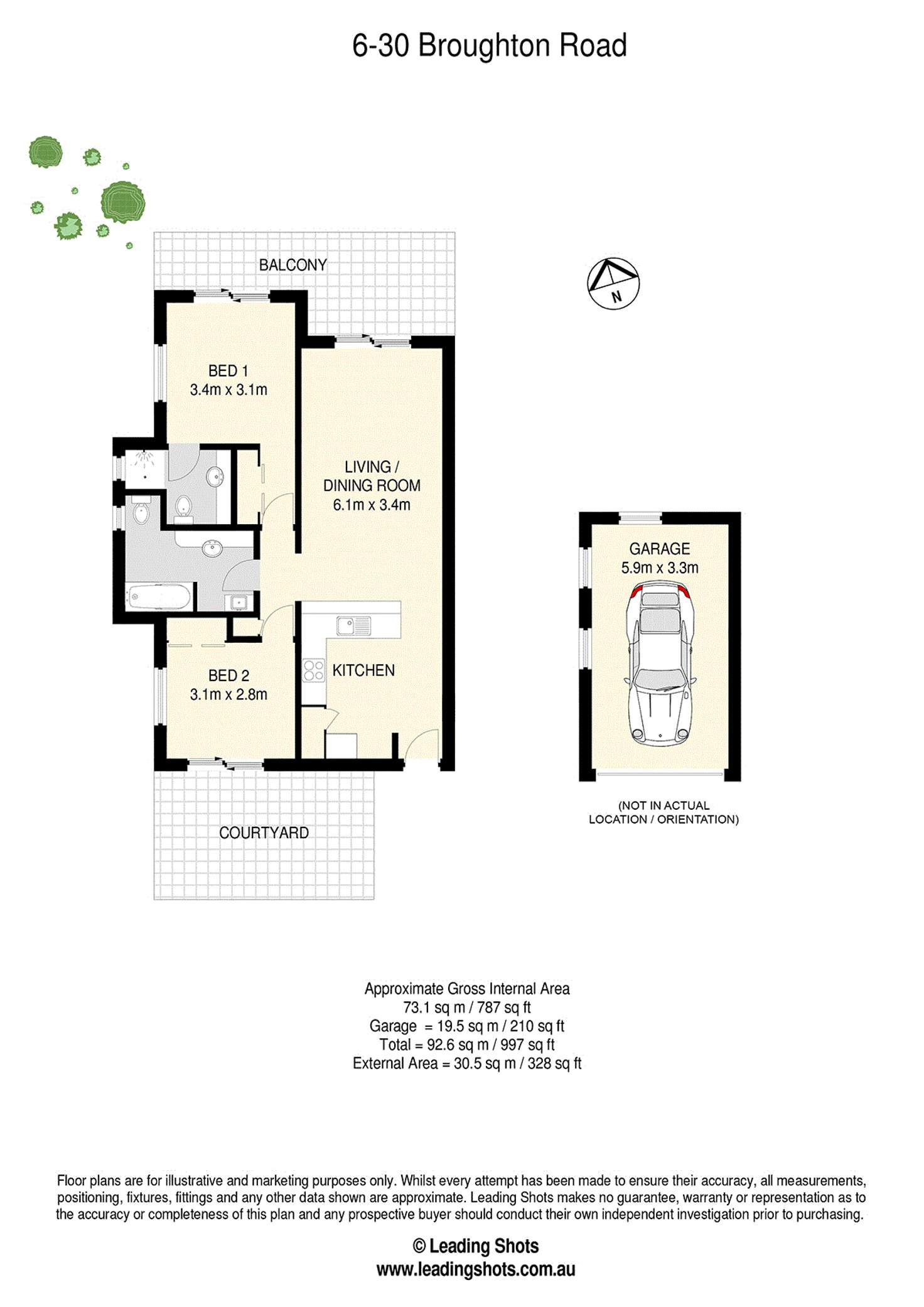 Floorplan of Homely unit listing, 6/30 Broughton Road, Kedron QLD 4031