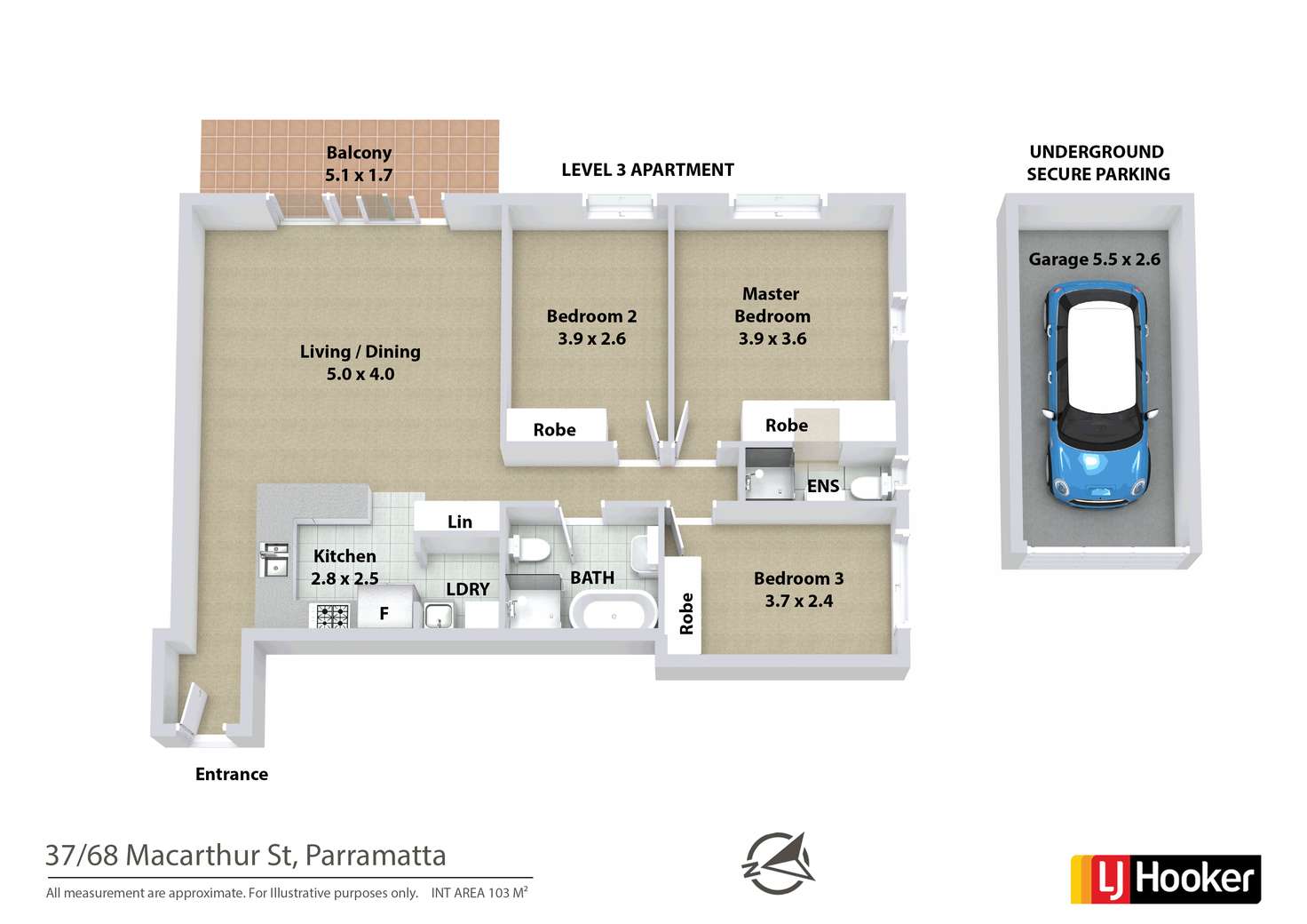 Floorplan of Homely apartment listing, 37/68 Macarthur Street, Parramatta NSW 2150