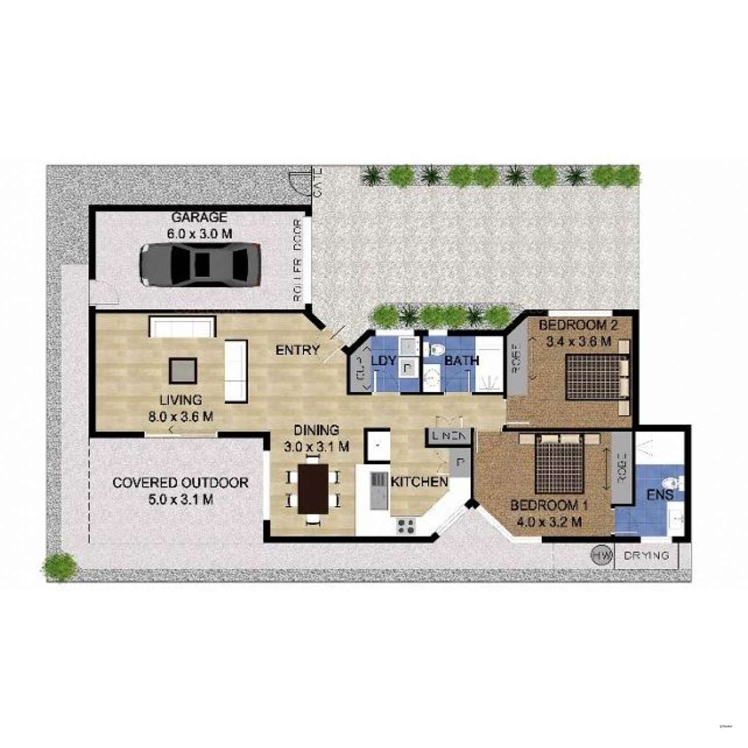 Floorplan of Homely semiDetached listing, 2/28 Fifth Avenue, Palm Beach QLD 4221