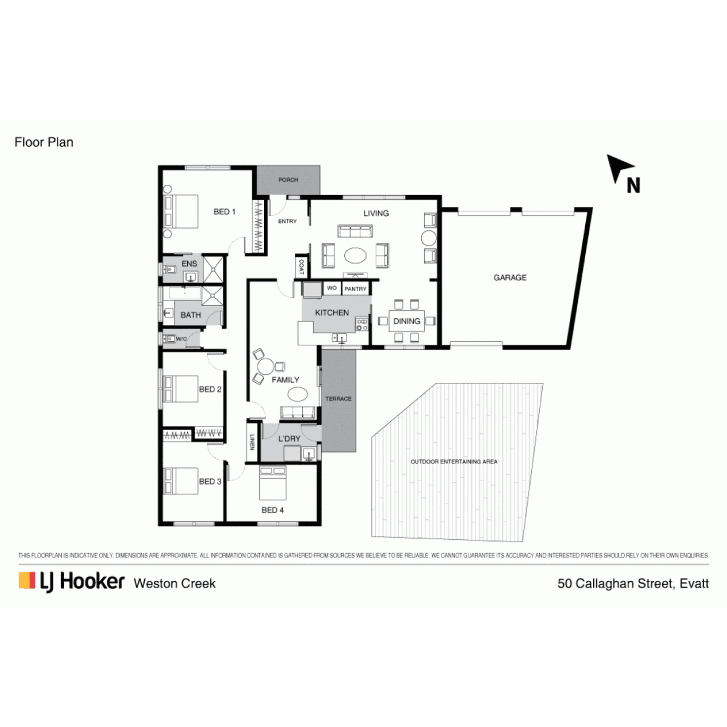 Floorplan of Homely house listing, 50 Callaghan Street, Evatt ACT 2617