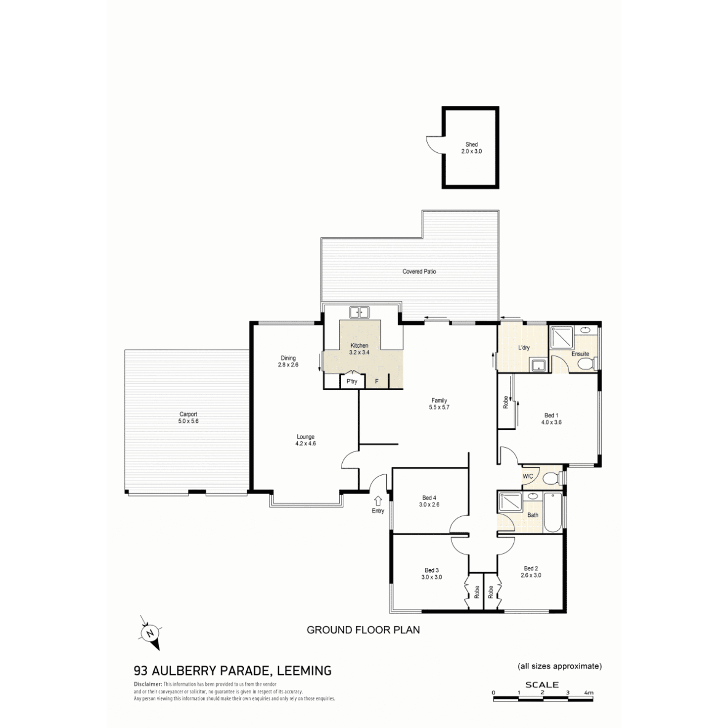 Floorplan of Homely house listing, 93 Aulberry Parade, Leeming WA 6149