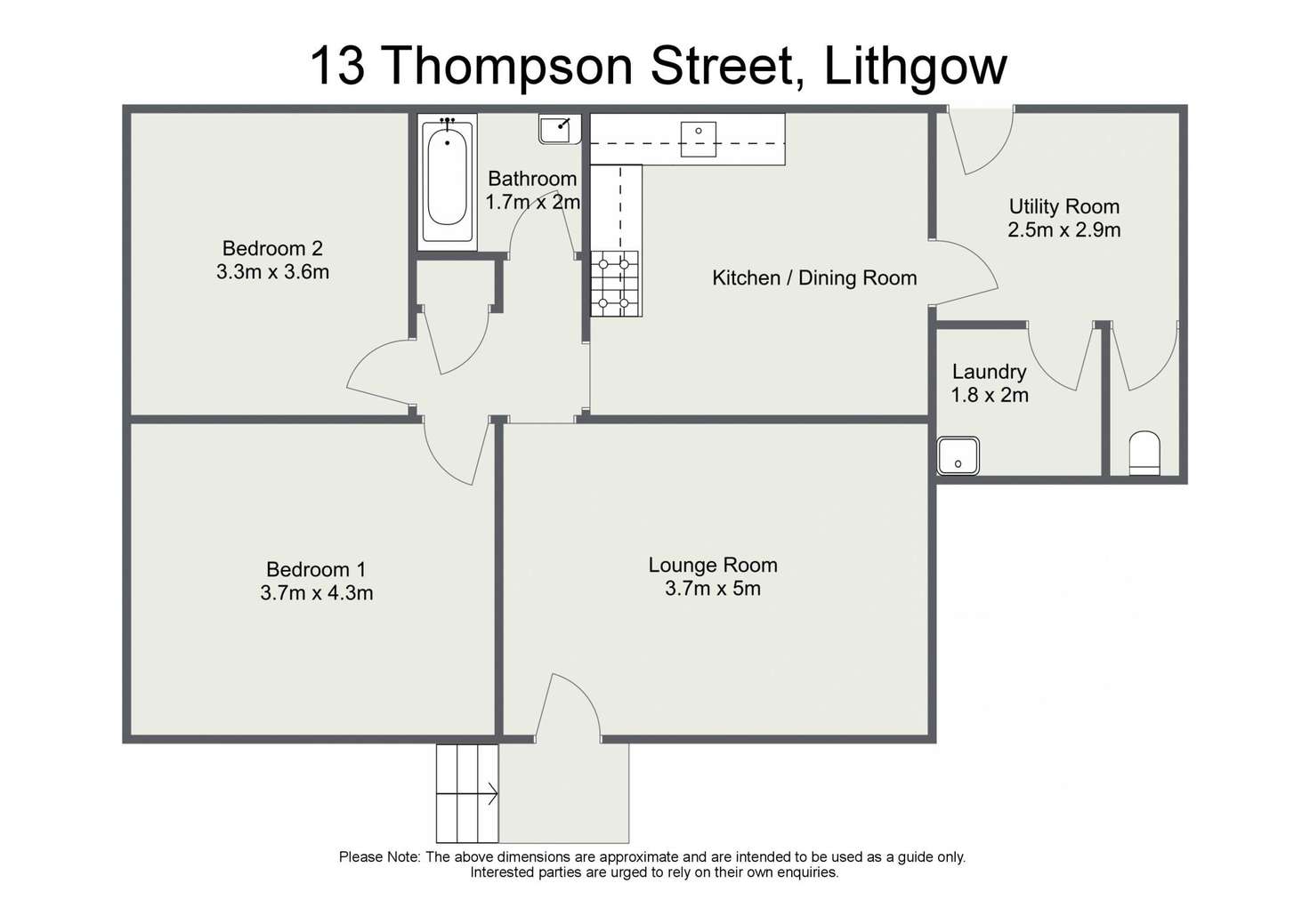 Floorplan of Homely house listing, 13 Thompson Street, Lithgow NSW 2790