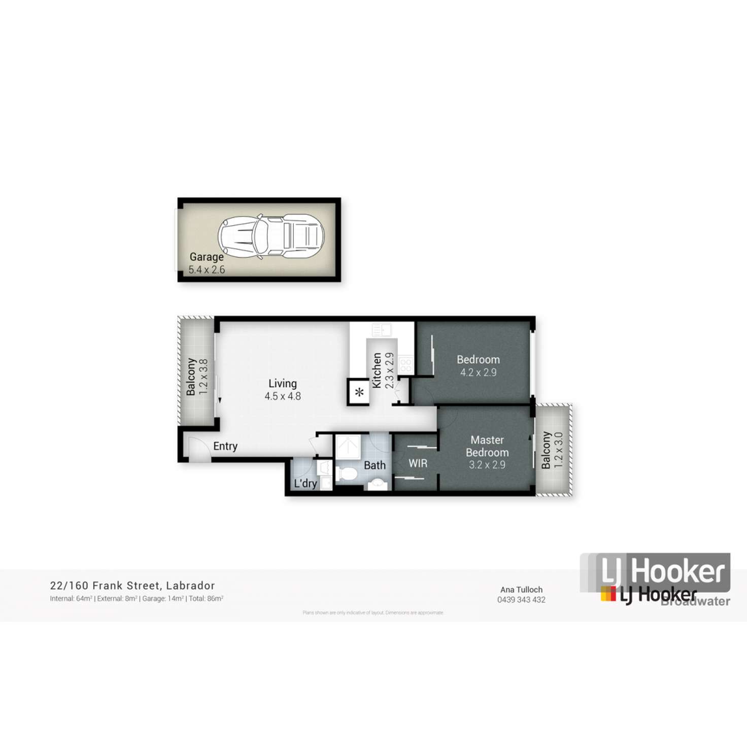 Floorplan of Homely unit listing, 22/160-162 Frank Street, Labrador QLD 4215