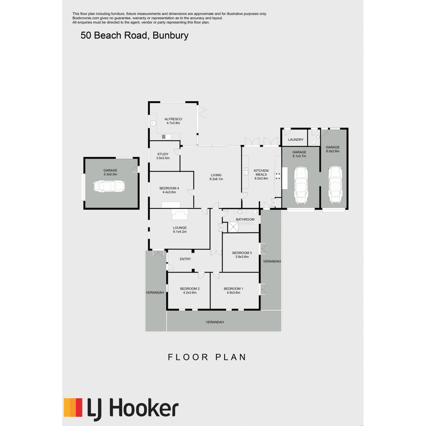Floorplan of Homely house listing, 50 Beach Road, Bunbury WA 6230