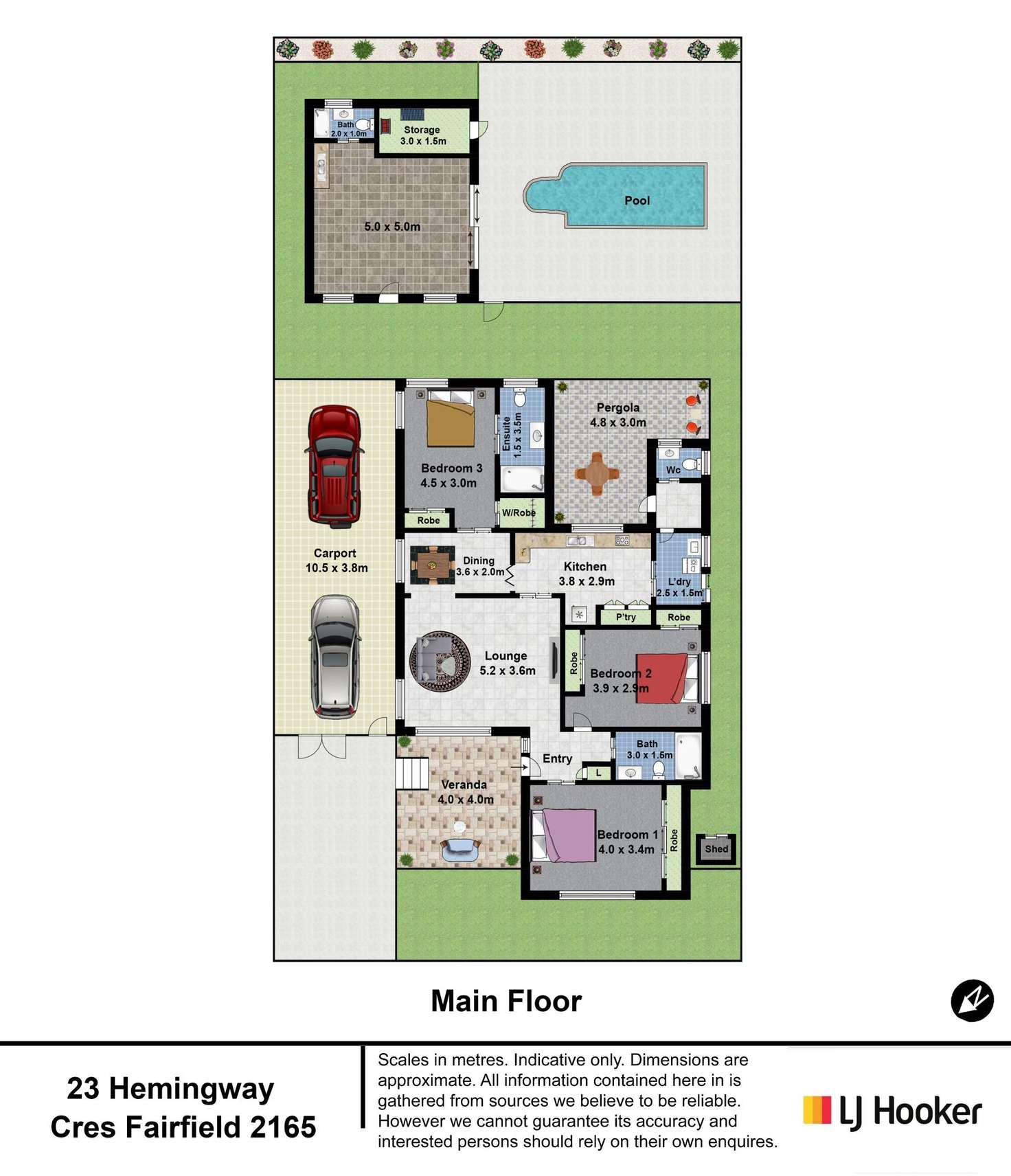 Floorplan of Homely house listing, 23 Hemingway Crescent, Fairfield NSW 2165
