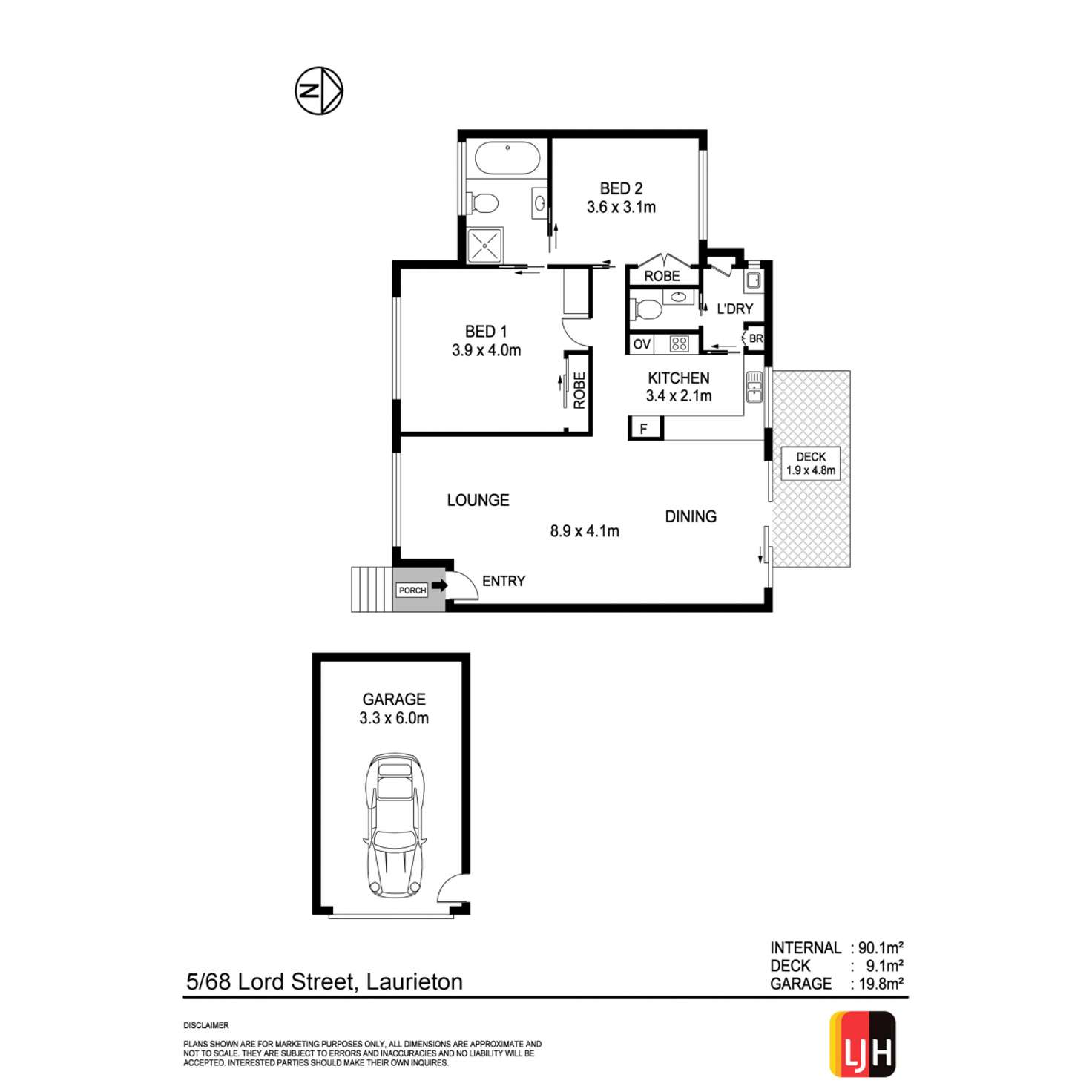 Floorplan of Homely unit listing, 5/68 Lord Street, Laurieton NSW 2443