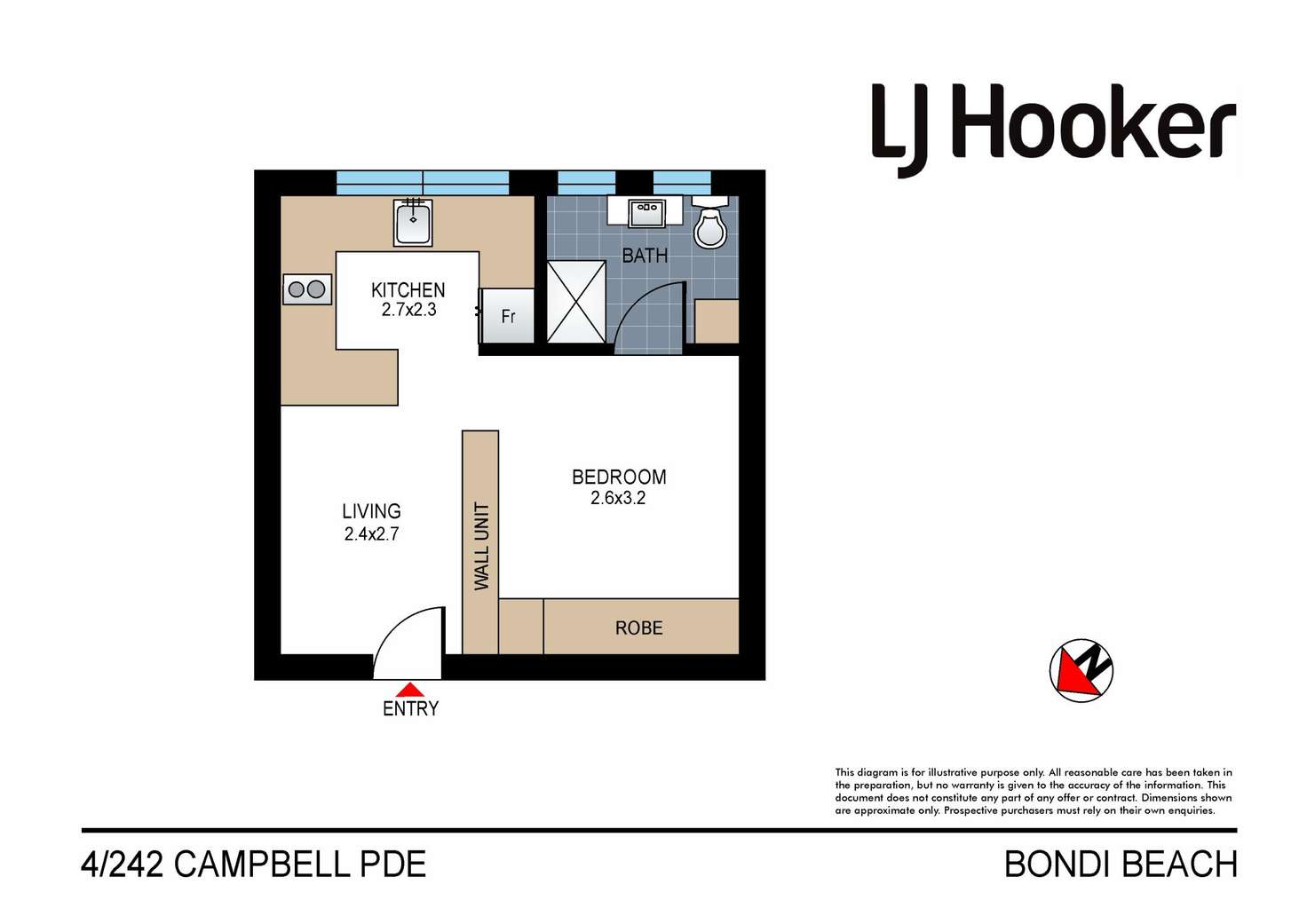Floorplan of Homely apartment listing, 4/242 Campbell Parade, Bondi Beach NSW 2026