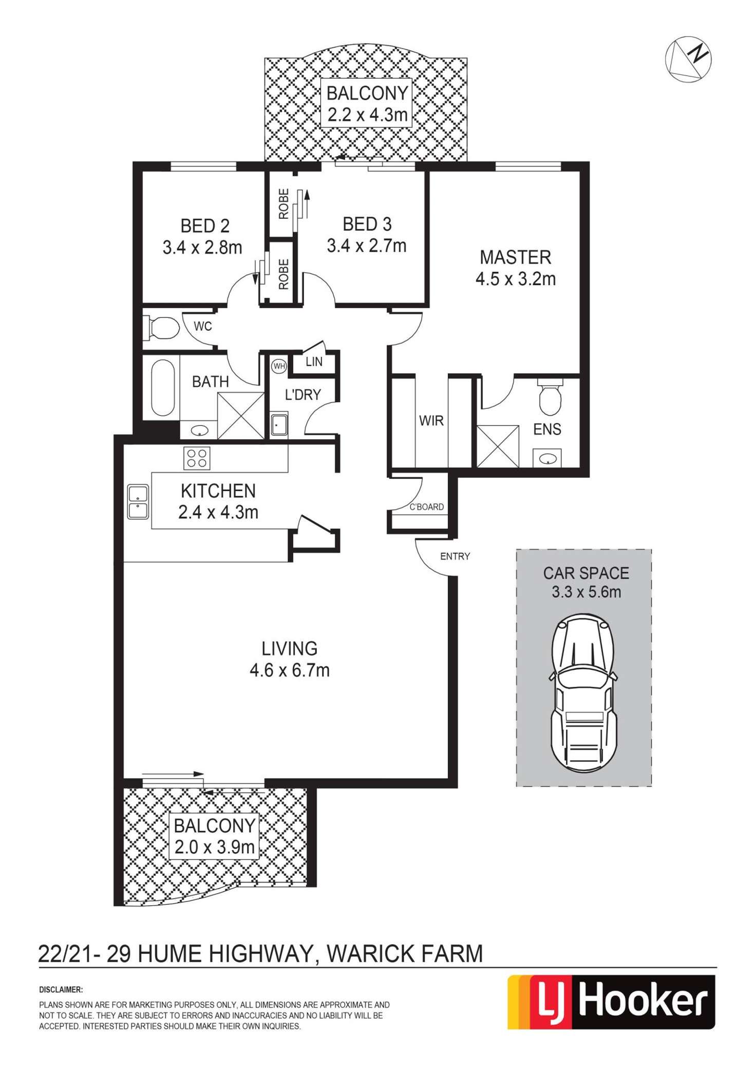 Floorplan of Homely unit listing, 22/21-29 Hume Highway, Warwick Farm NSW 2170