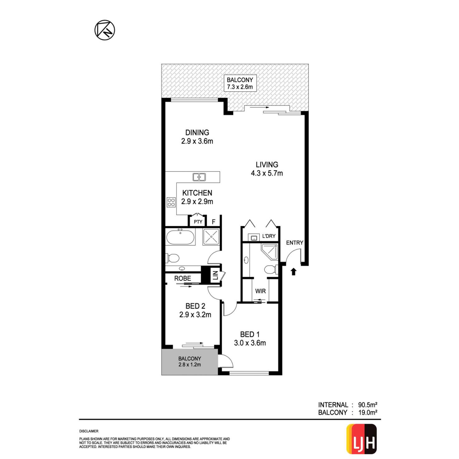 Floorplan of Homely unit listing, 12/63-65 The Parade, North Haven NSW 2443