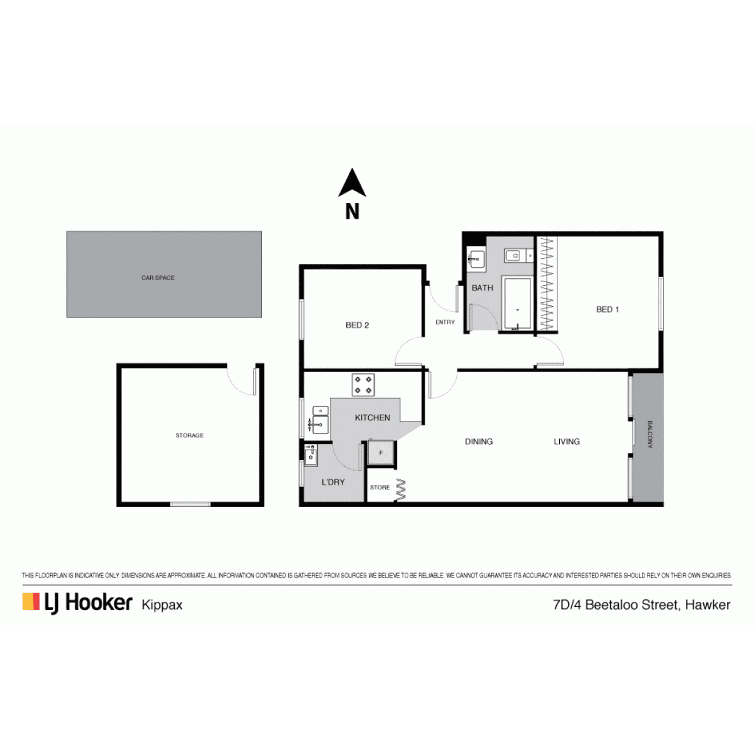 Floorplan of Homely unit listing, 7D/4 Beetaloo Street, Hawker ACT 2614