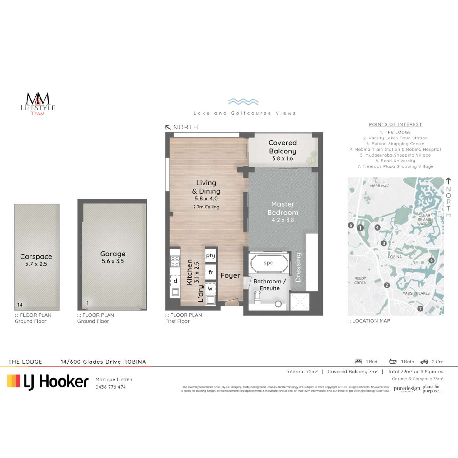 Floorplan of Homely unit listing, 14/600 Glades Drive, Robina QLD 4226