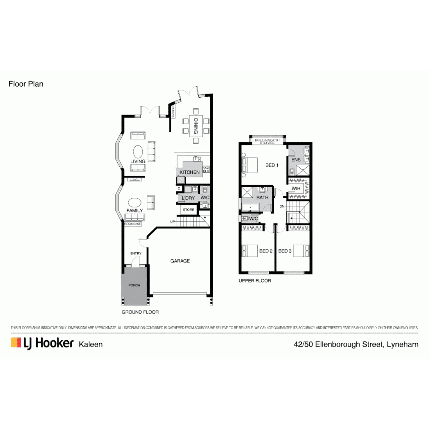 Floorplan of Homely townhouse listing, 42/50 Ellenborough Street, Lyneham ACT 2602