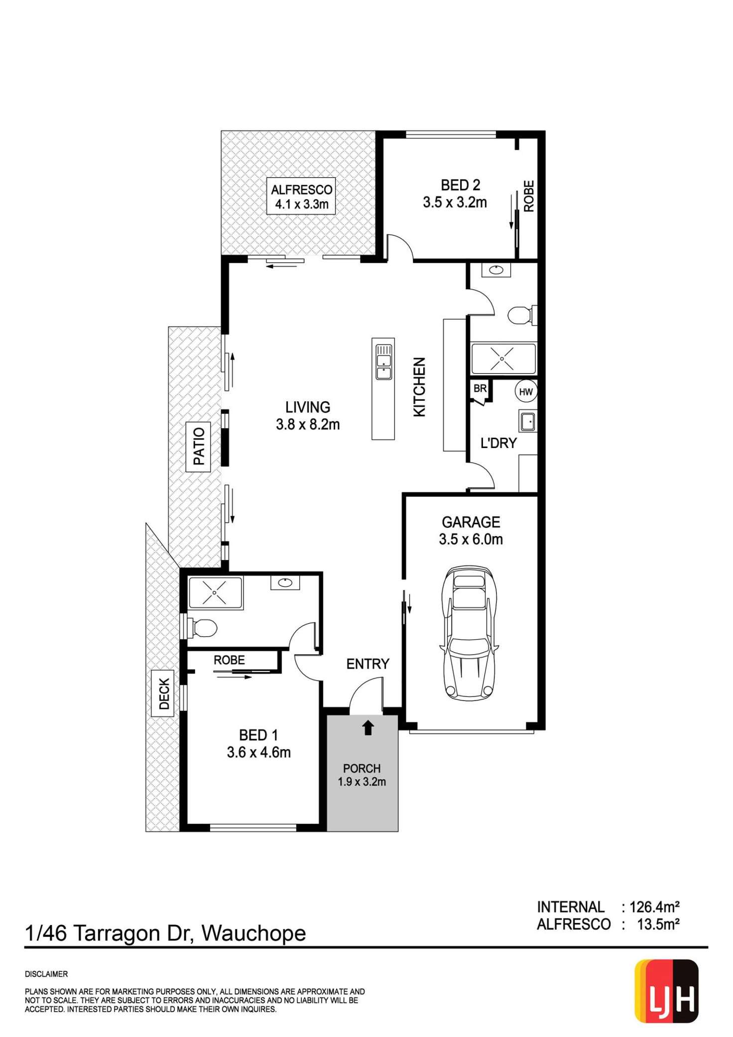 Floorplan of Homely house listing, 1/46 Tarragon Drive, Wauchope NSW 2446