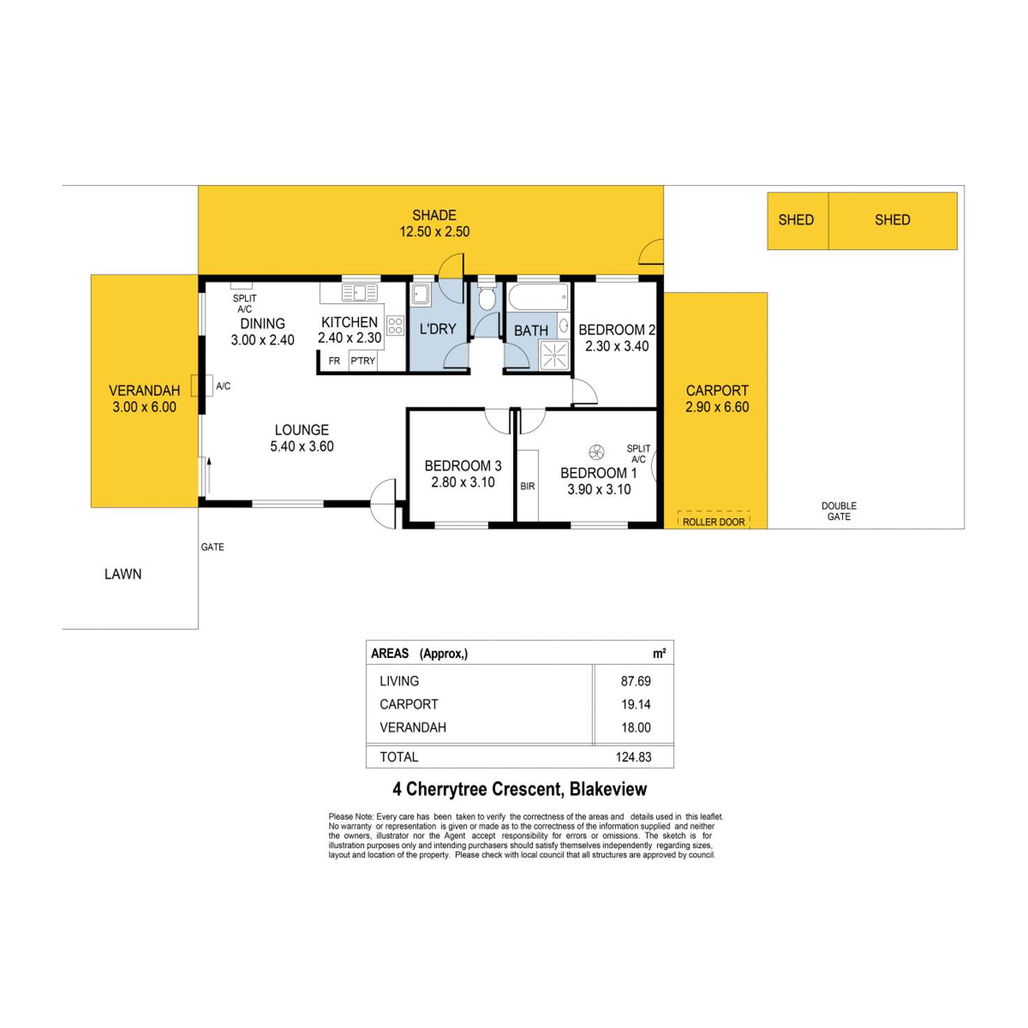 Floorplan of Homely house listing, 4 Cherrytree Crescent, Blakeview SA 5114