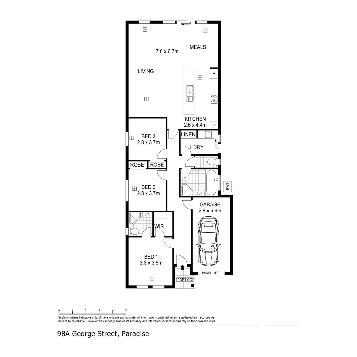 Floorplan of Homely house listing, 98a George Street, Paradise SA 5075