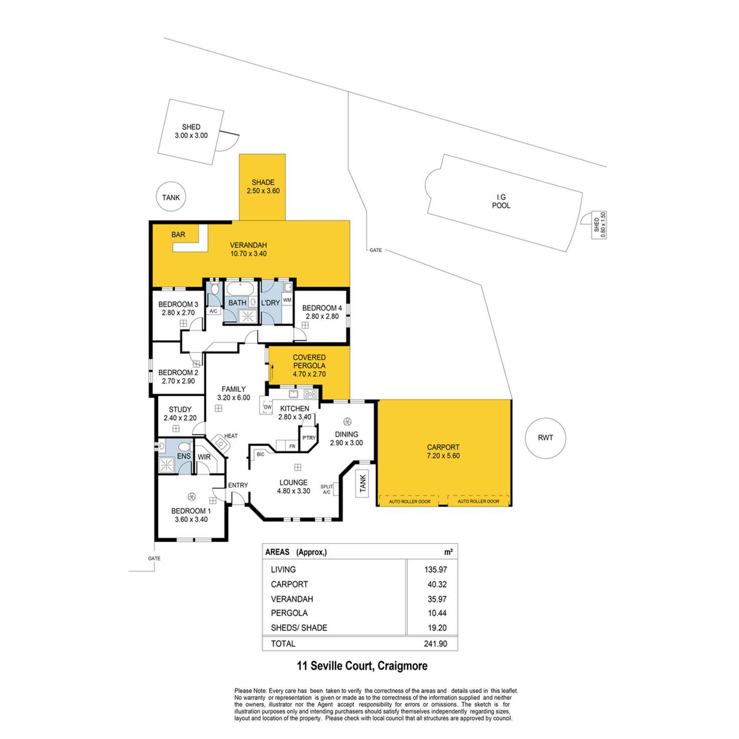 Floorplan of Homely house listing, 11 Seville Court, Craigmore SA 5114