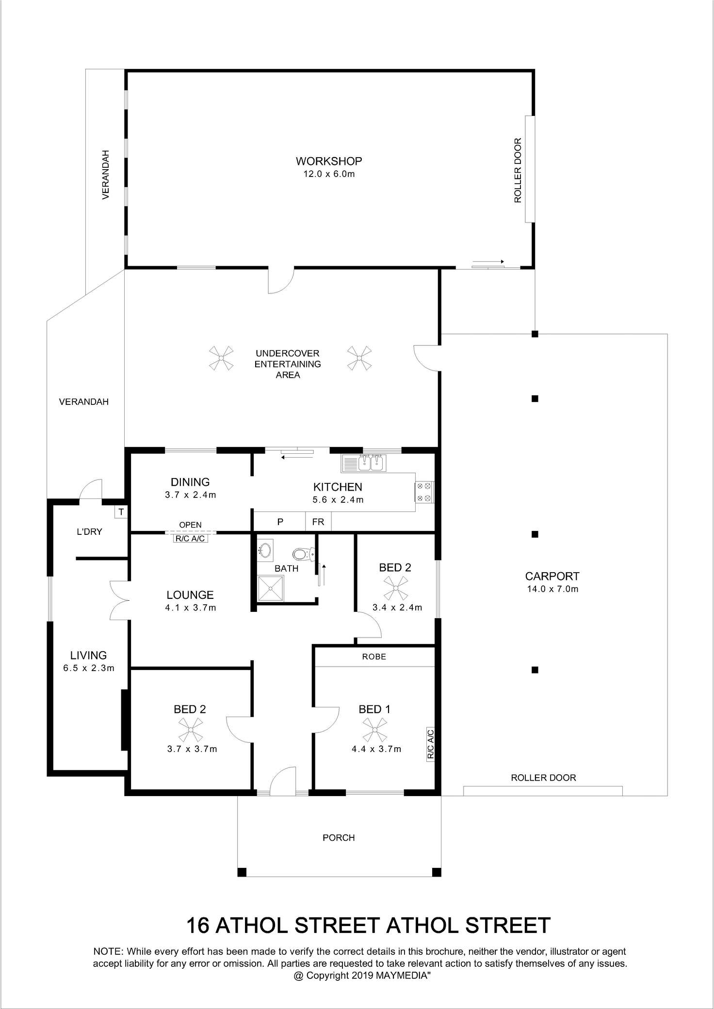 Floorplan of Homely house listing, 16 Athol Street, Athol Park SA 5012