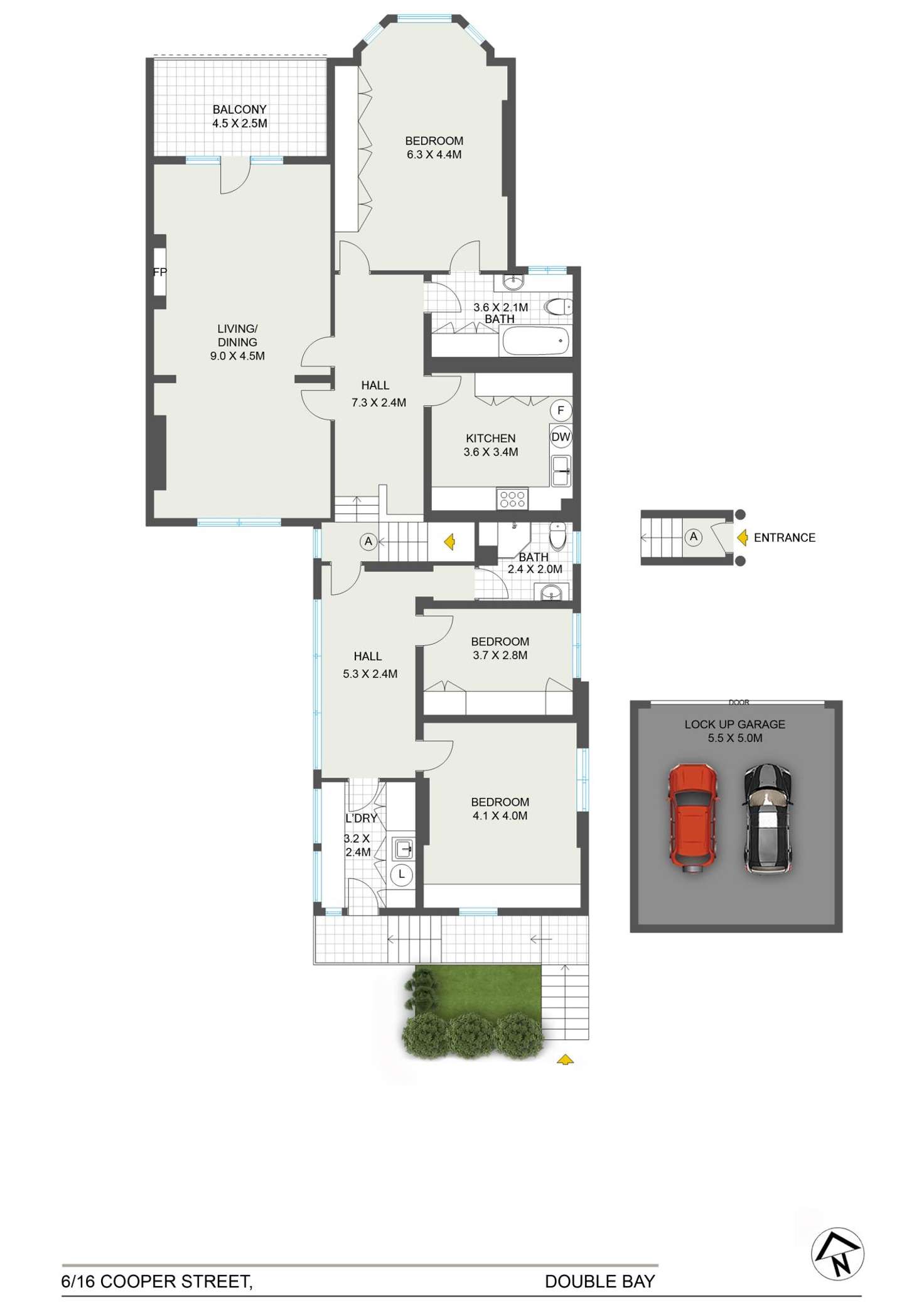 Floorplan of Homely apartment listing, 6/16-18 Cooper Street, Double Bay NSW 2028