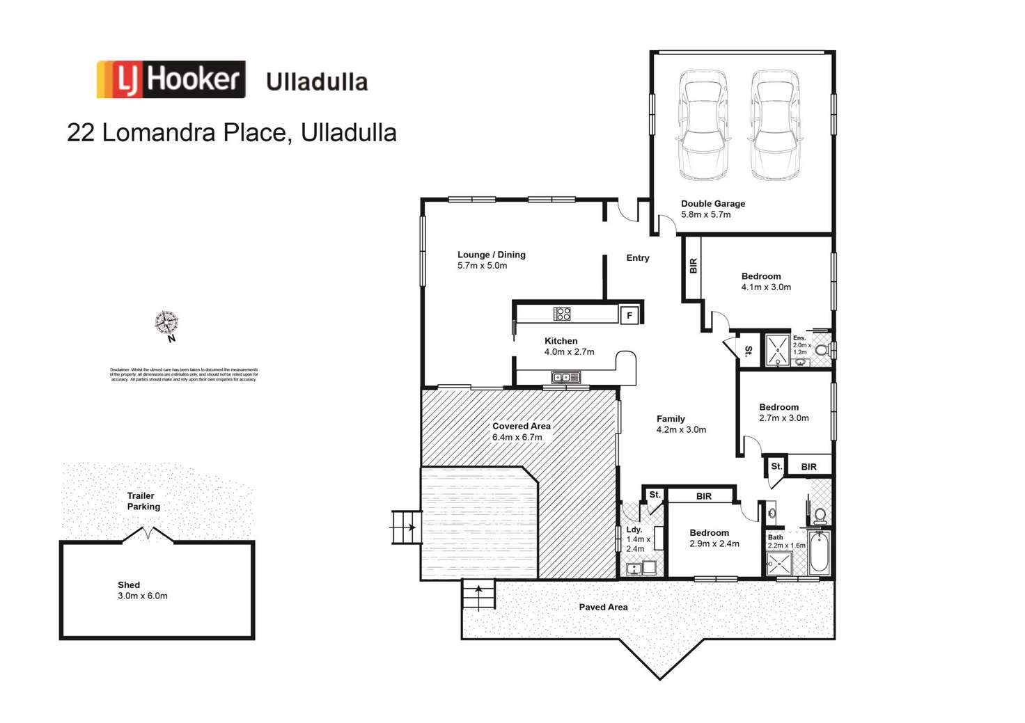 Floorplan of Homely house listing, 22 Lomandra Place, Ulladulla NSW 2539