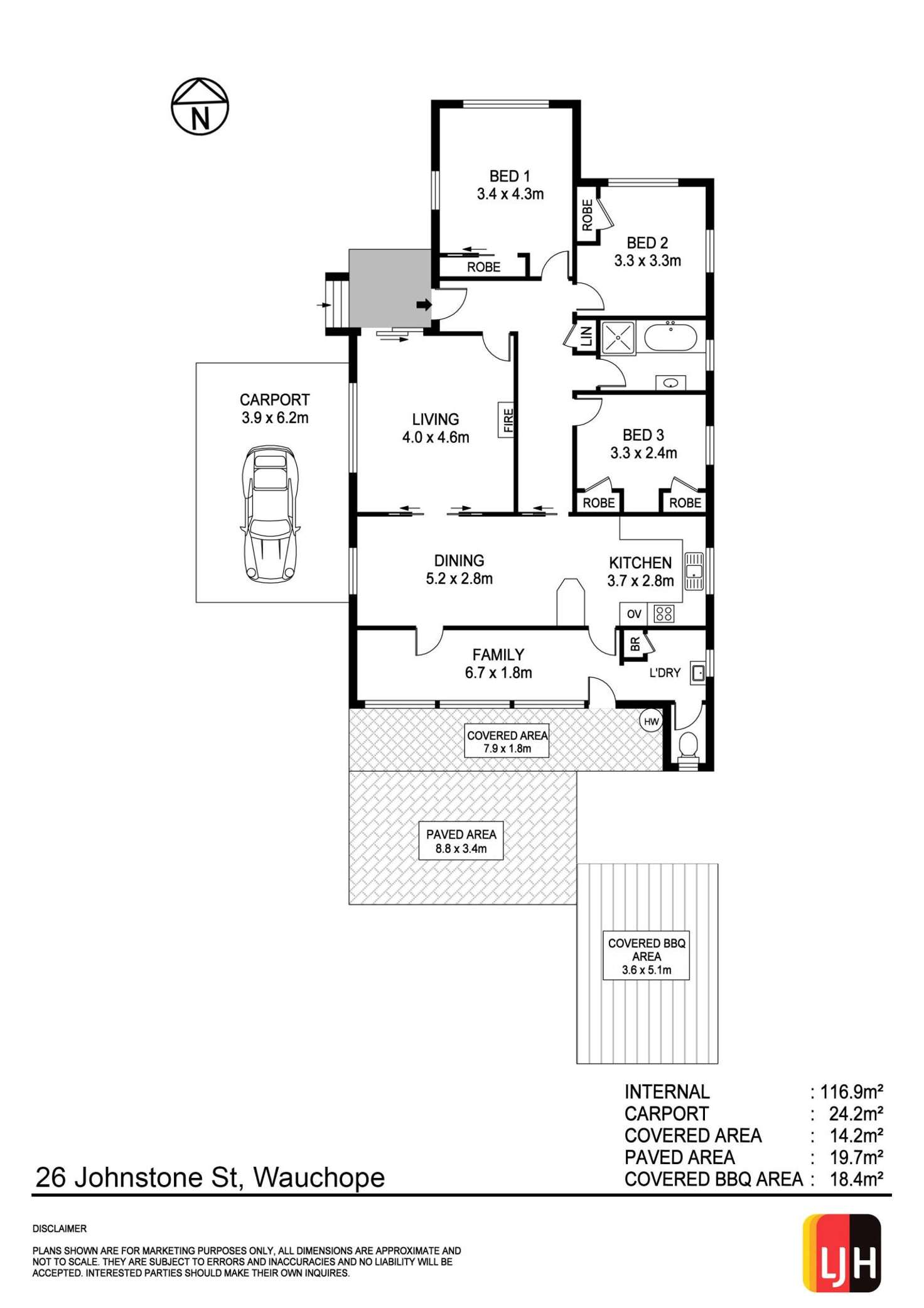 Floorplan of Homely house listing, 26 Johnstone Street, Wauchope NSW 2446