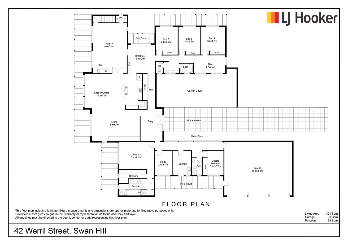 Floorplan of Homely house listing, 42 Werril Street, Swan Hill VIC 3585