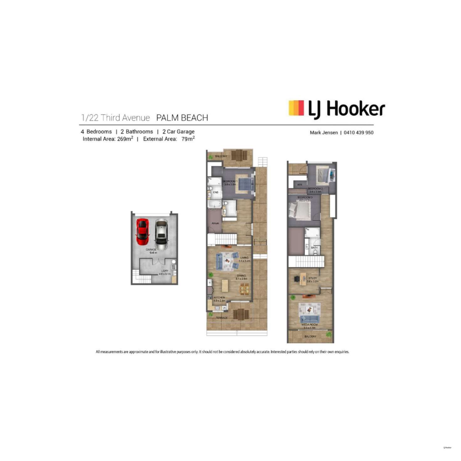 Floorplan of Homely semiDetached listing, 1/22 Third Avenue, Palm Beach QLD 4221