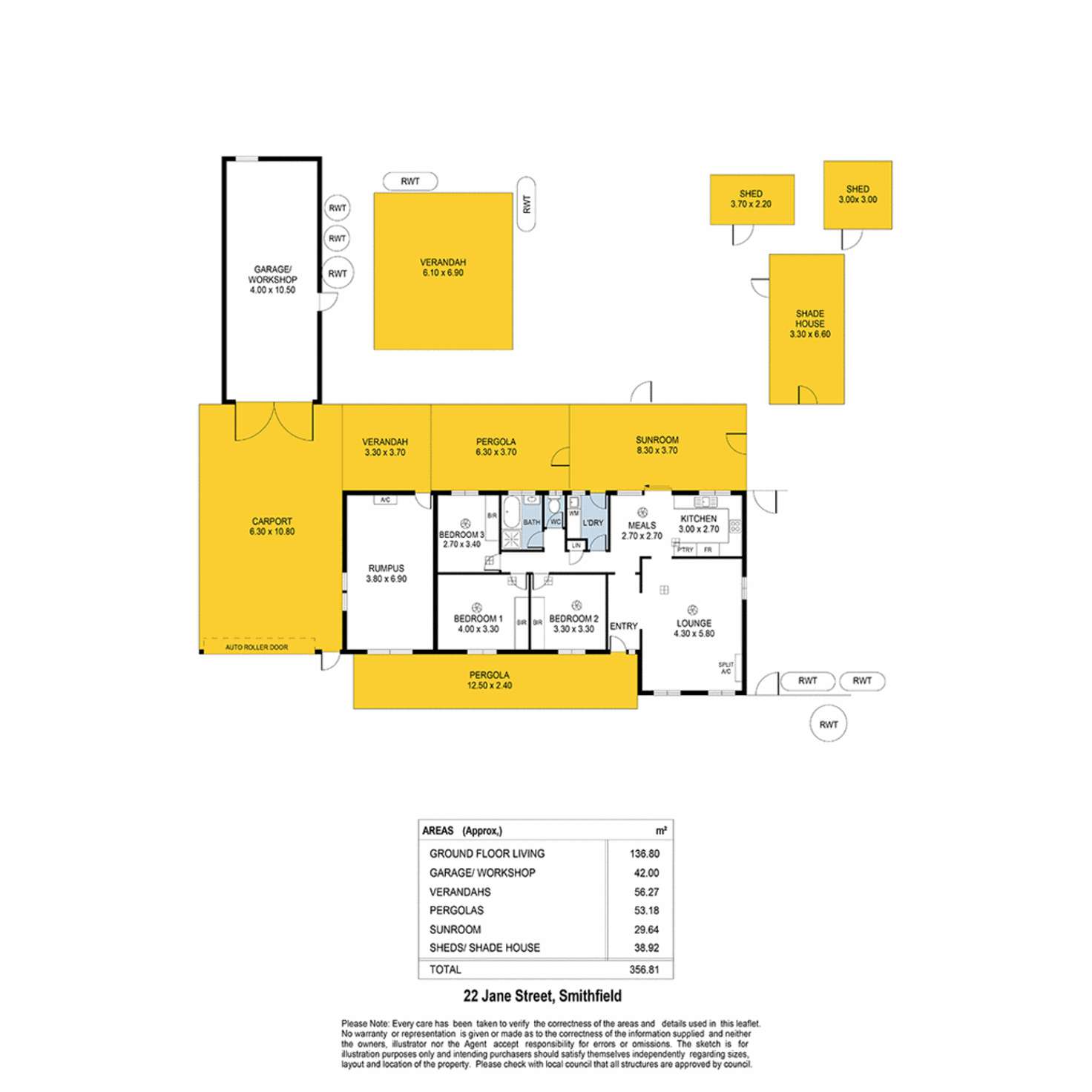 Floorplan of Homely house listing, 22 Jane Street, Smithfield SA 5114