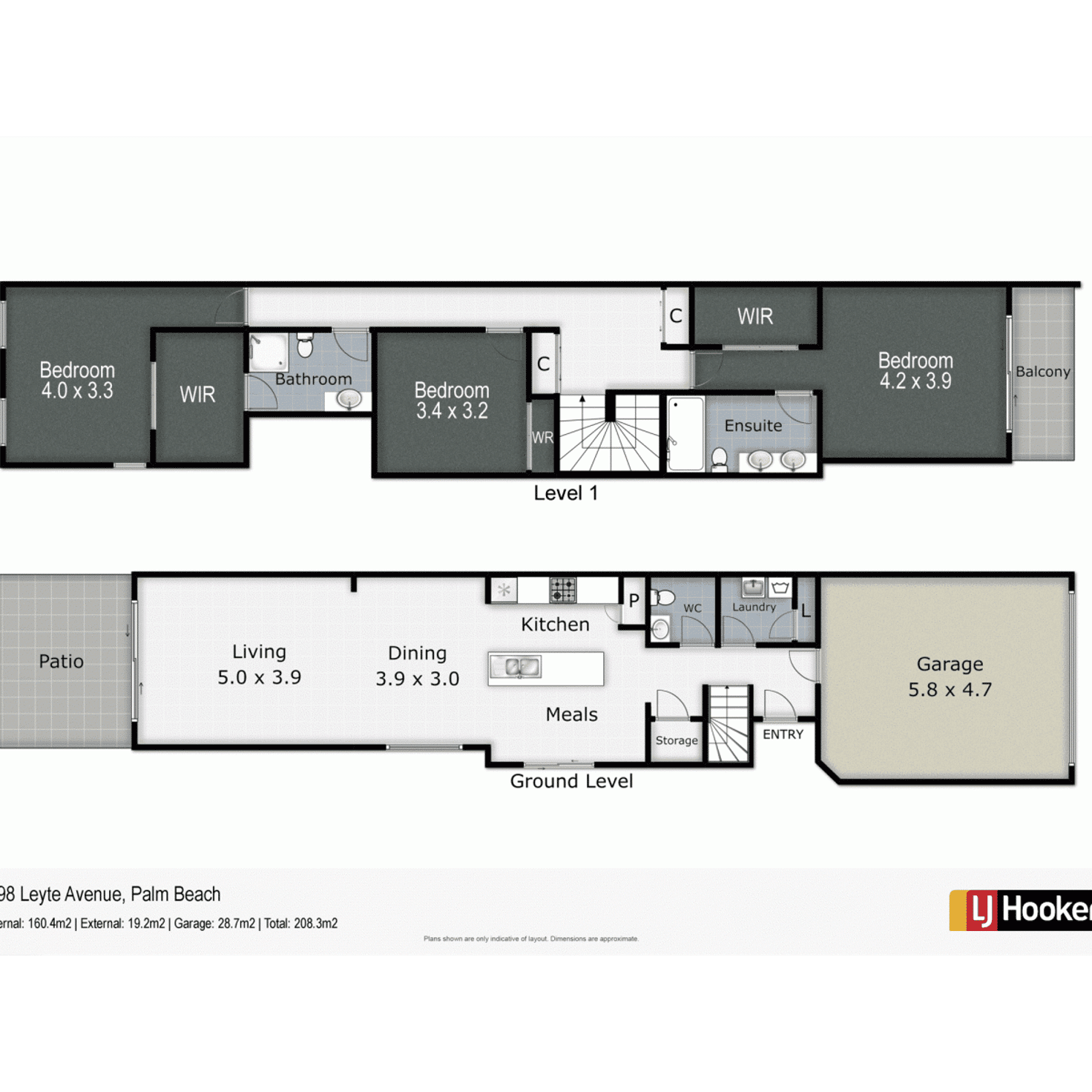 Floorplan of Homely semiDetached listing, 1/98 Leyte Avenue, Palm Beach QLD 4221