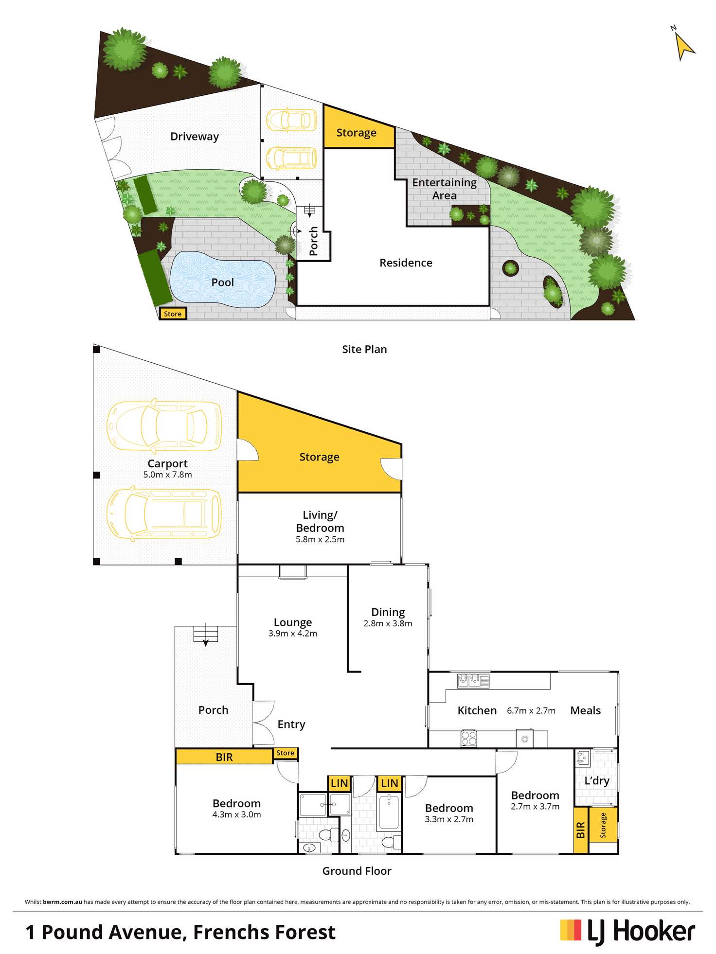 Floorplan of Homely house listing, 1 Pound Avenue, Frenchs Forest NSW 2086