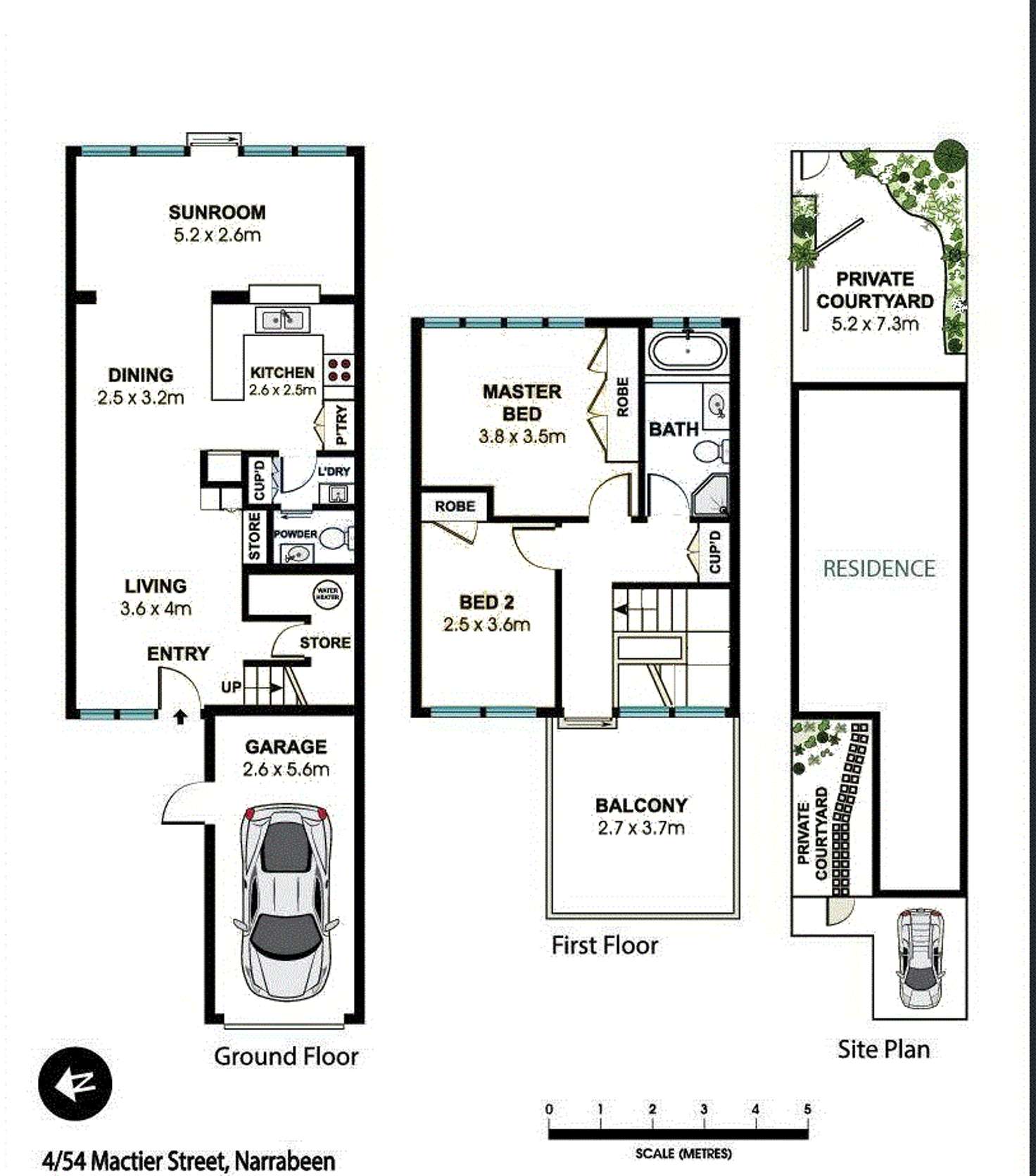 Floorplan of Homely townhouse listing, 4/54 Mactier Street, Narrabeen NSW 2101