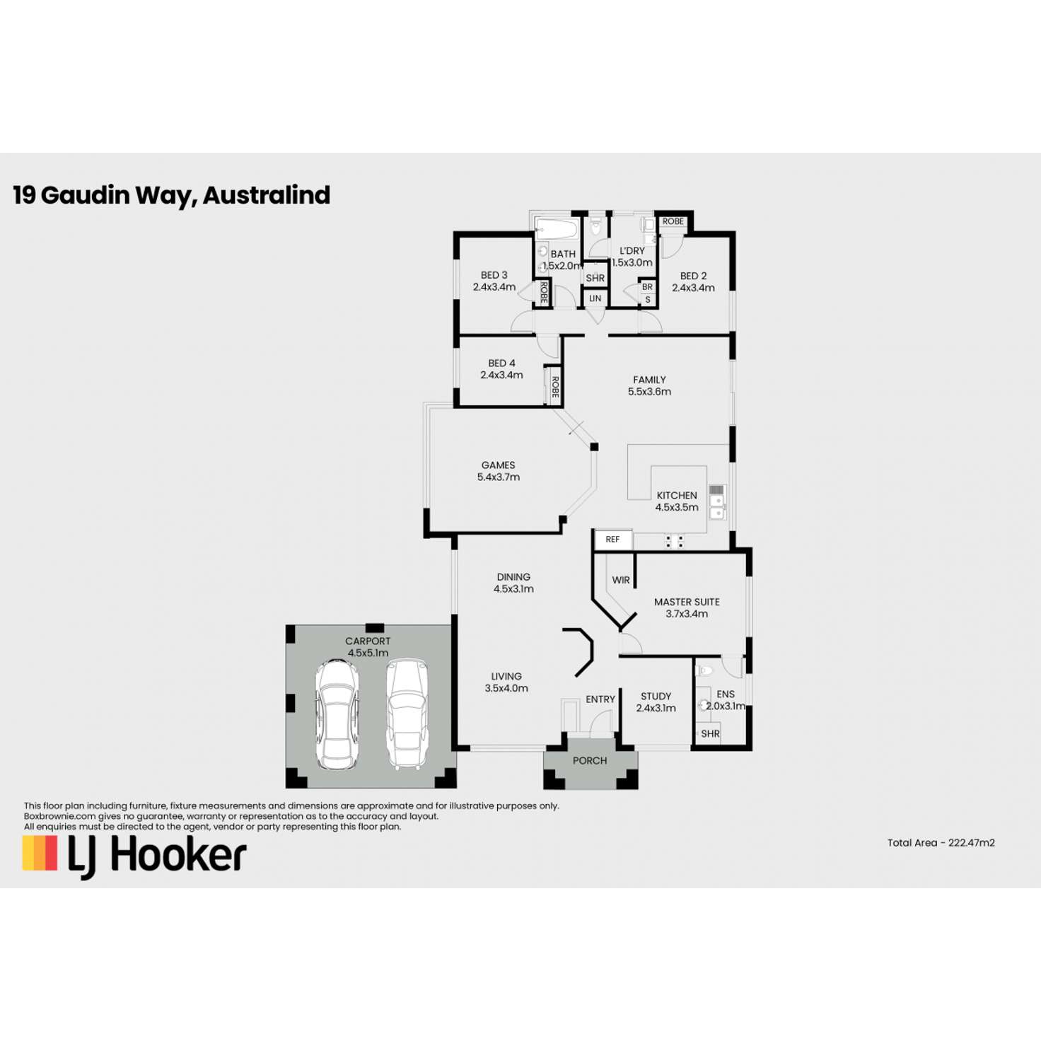 Floorplan of Homely house listing, 19 Gaudin Way, Australind WA 6233