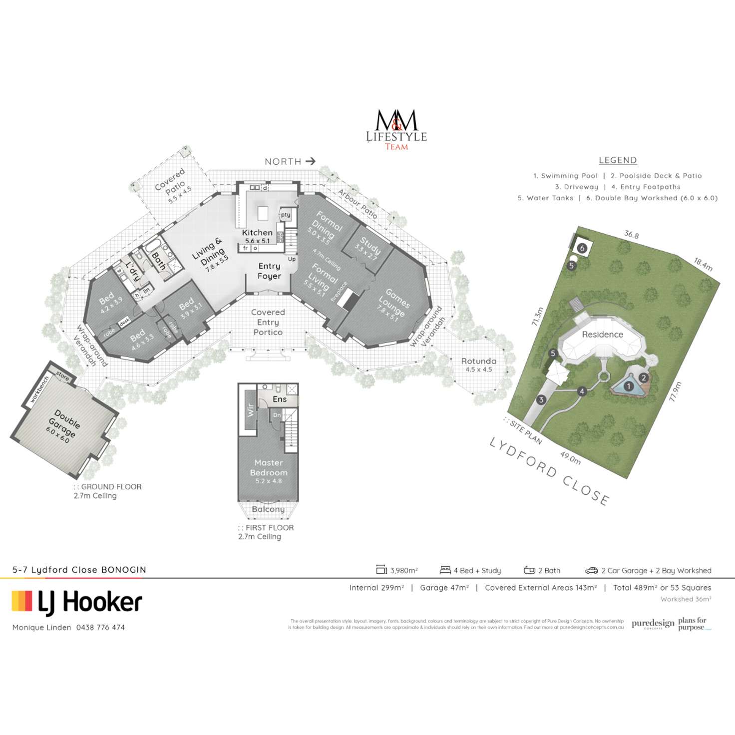 Floorplan of Homely house listing, 5-7 Lydford Close, Bonogin QLD 4213