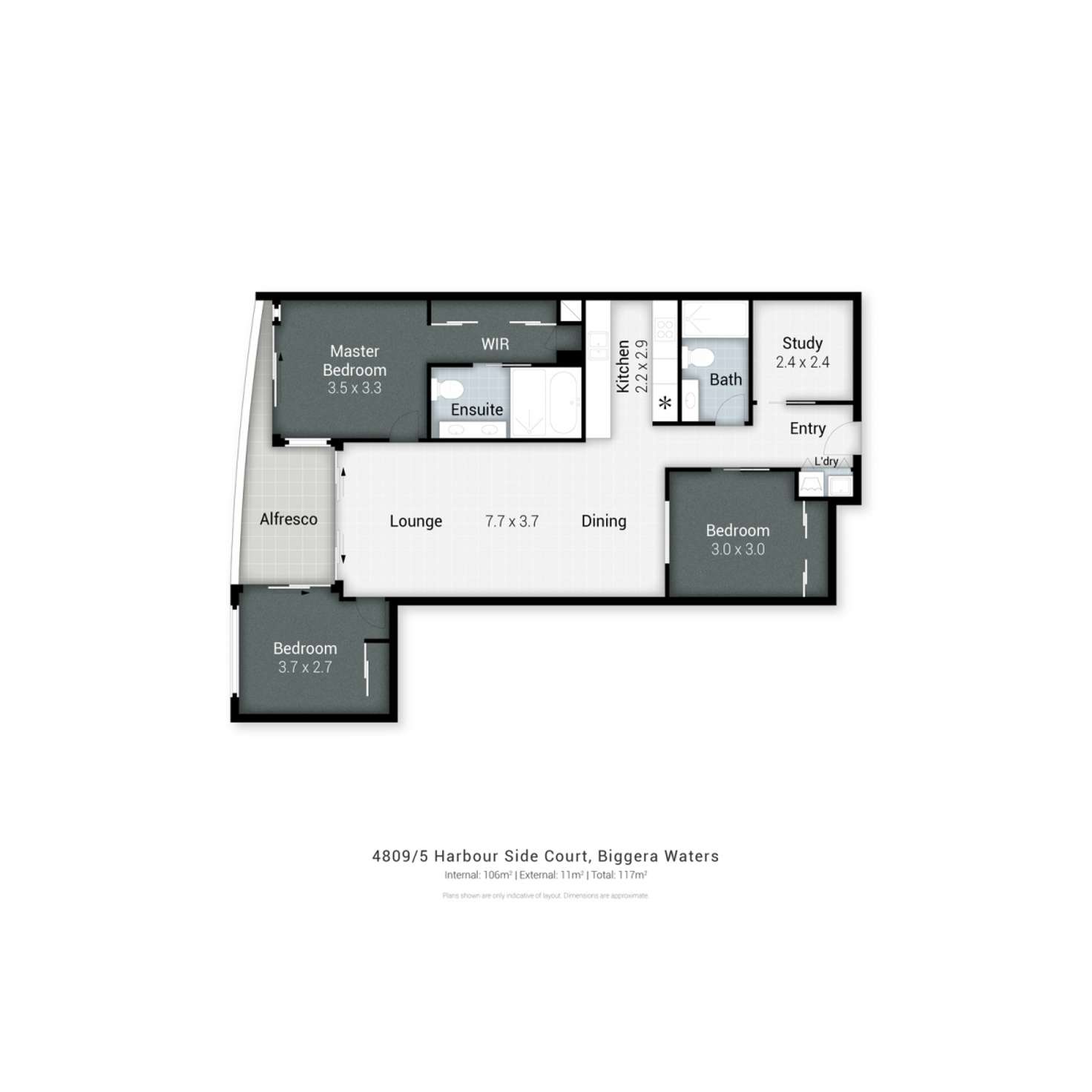 Floorplan of Homely unit listing, 4809/5 Harbour Side Court, Biggera Waters QLD 4216