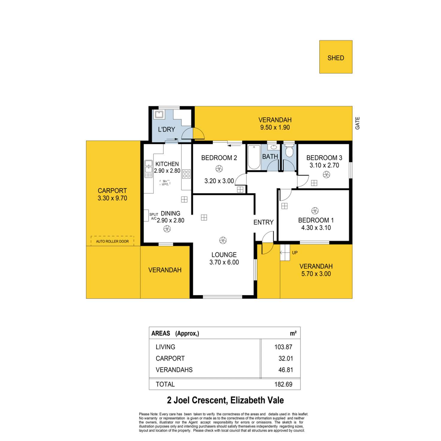 Floorplan of Homely house listing, 2 Joel Crescent, Elizabeth Vale SA 5112