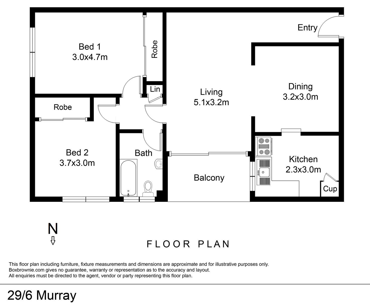 Floorplan of Homely apartment listing, 29/6 Murray Street, Lane Cove North NSW 2066