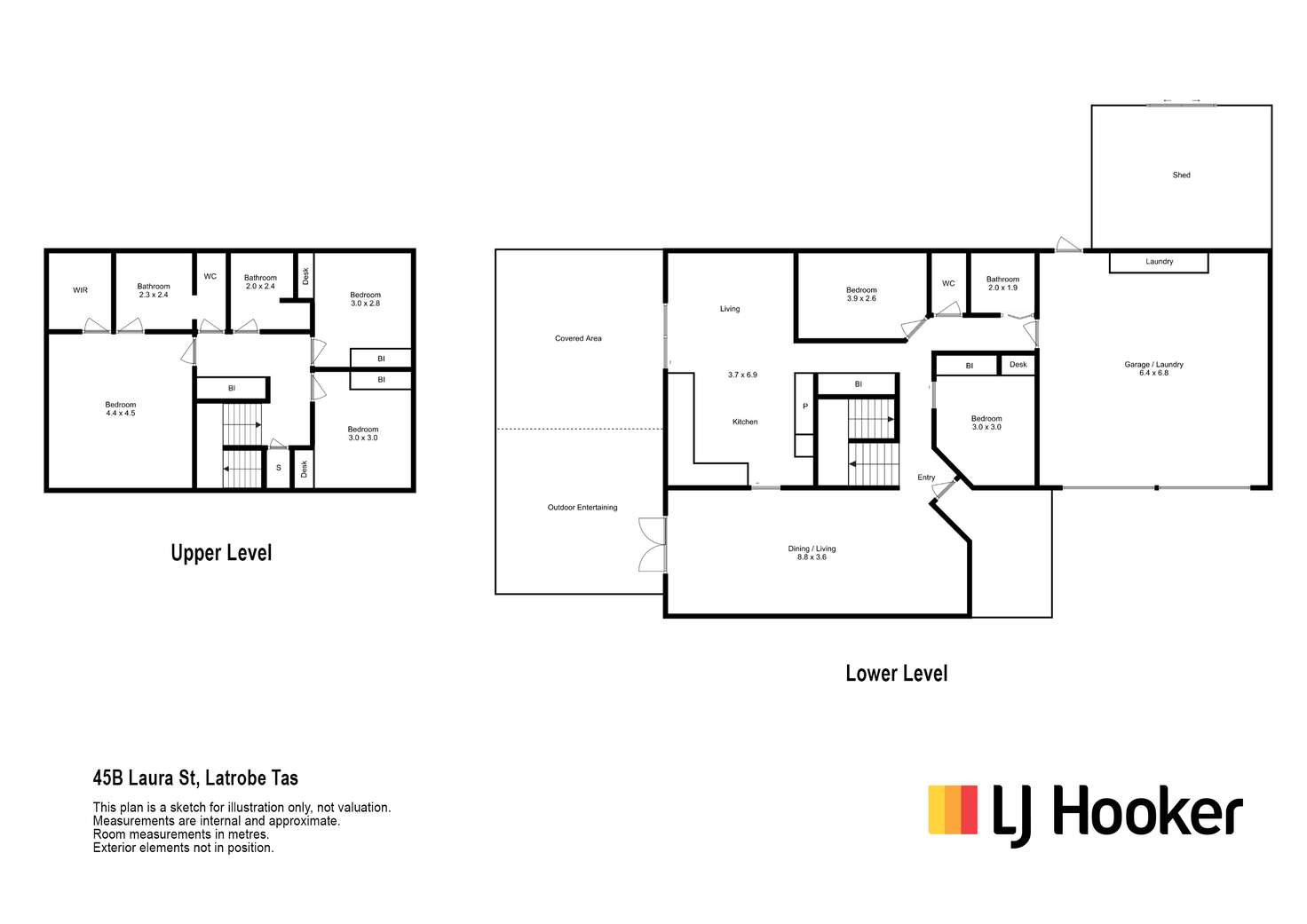 Floorplan of Homely house listing, 45B Laura Street, Latrobe TAS 7307