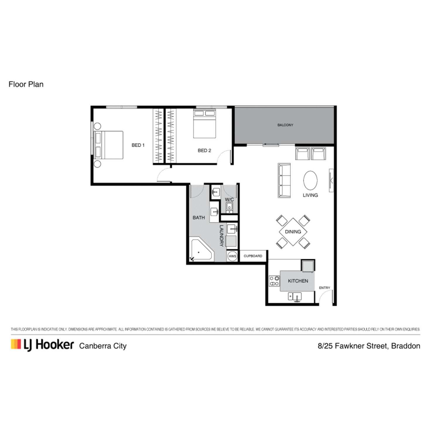 Floorplan of Homely apartment listing, 8/25 Fawkner Street, Braddon ACT 2612