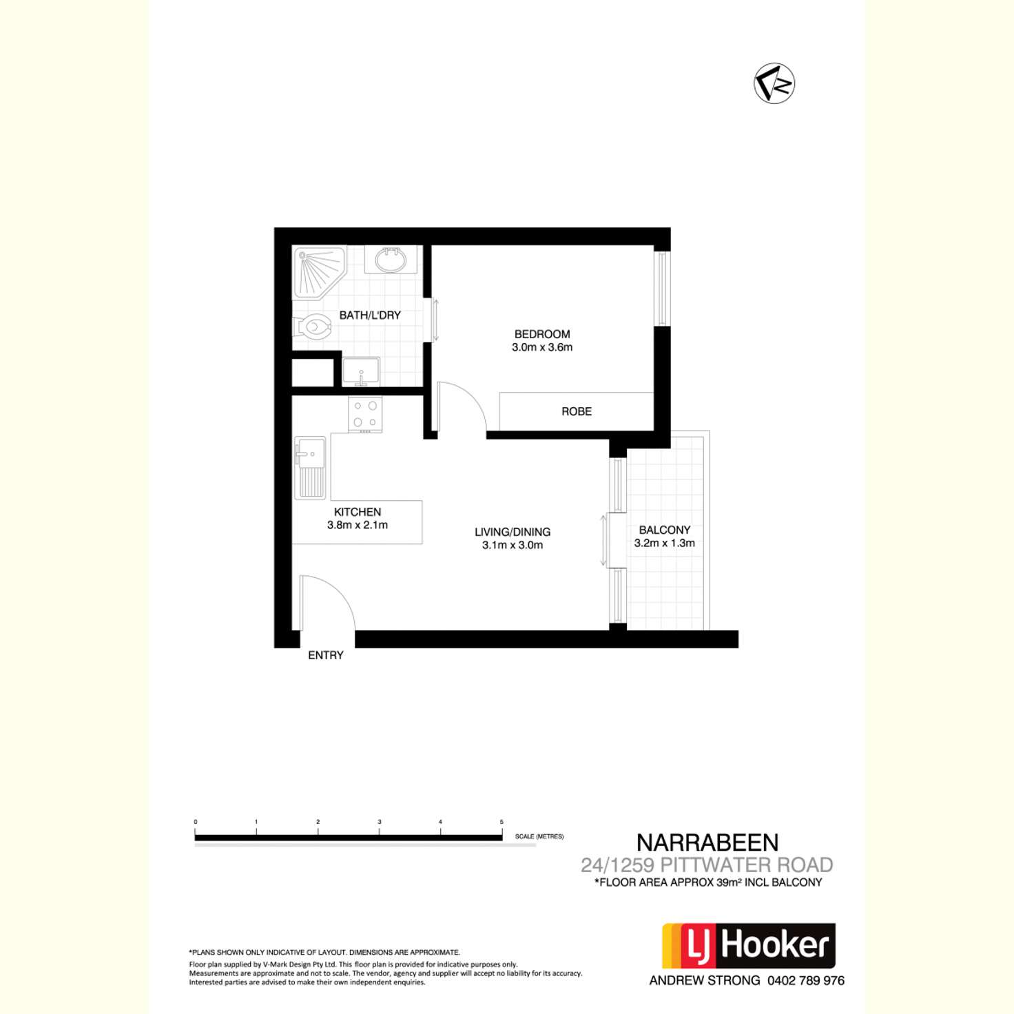 Floorplan of Homely apartment listing, 24/1259 Pittwater Road, Narrabeen NSW 2101