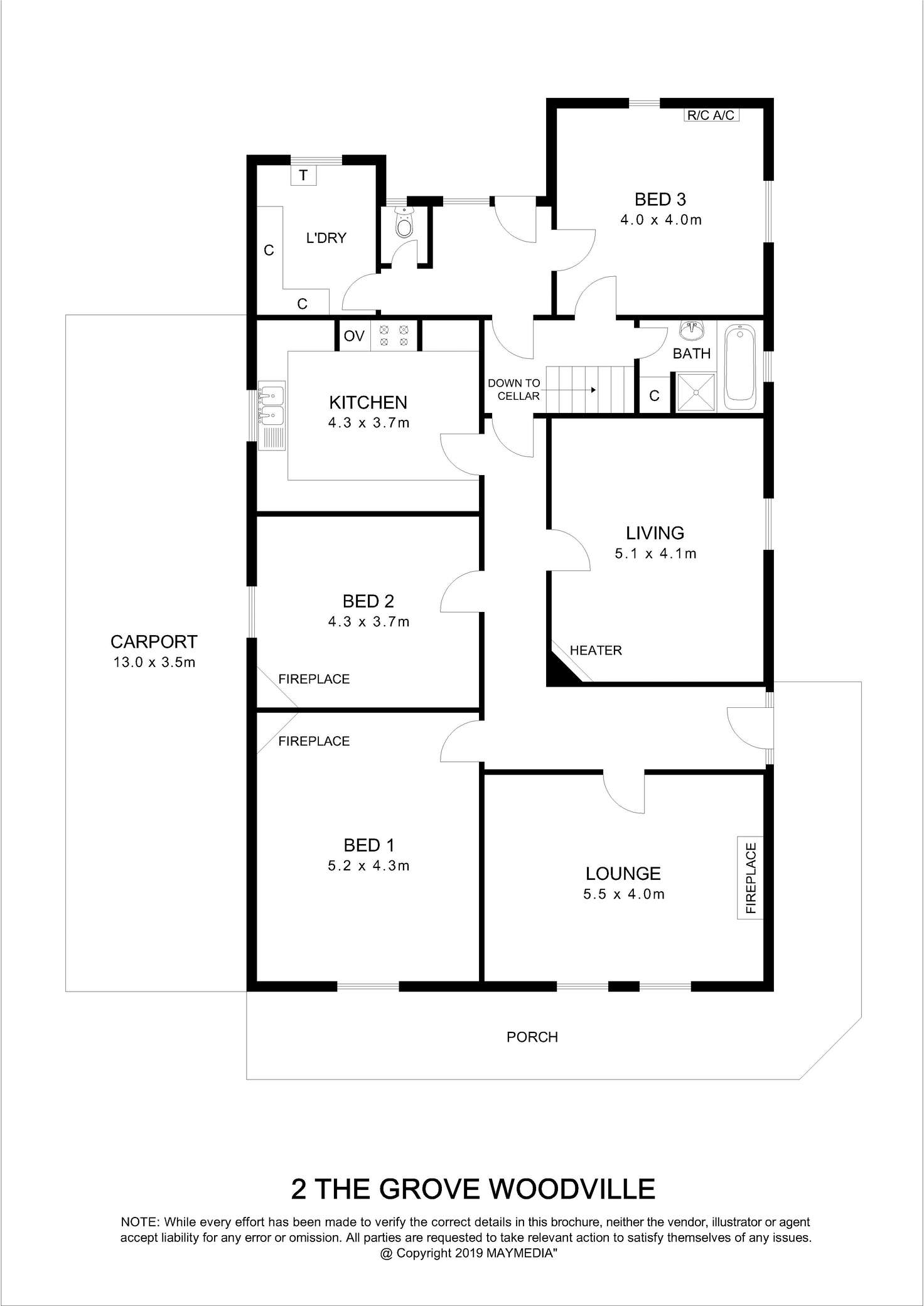 Floorplan of Homely house listing, 2 The Grove, Woodville SA 5011