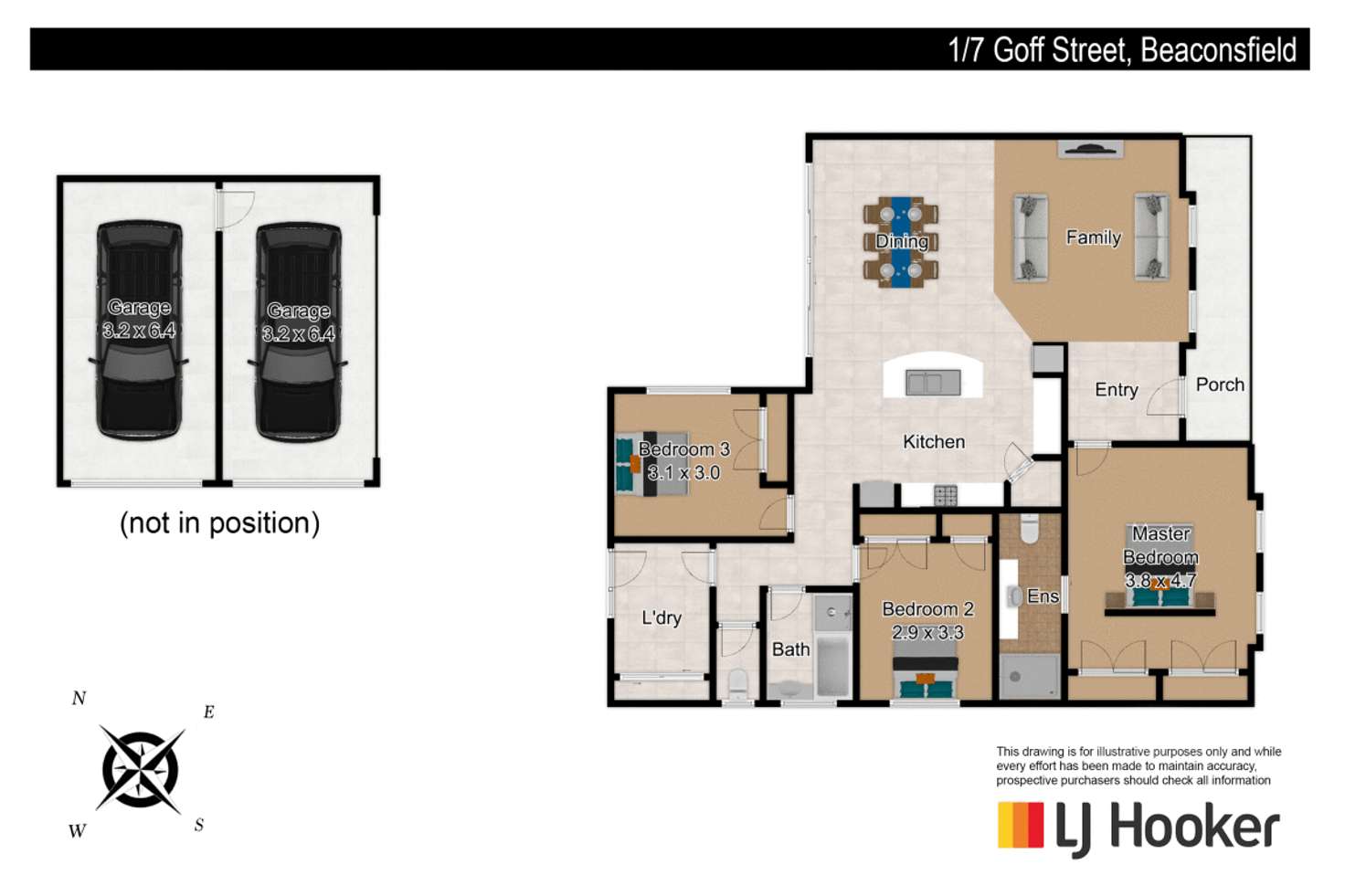 Floorplan of Homely unit listing, 1/7 Goff Street, Beaconsfield VIC 3807