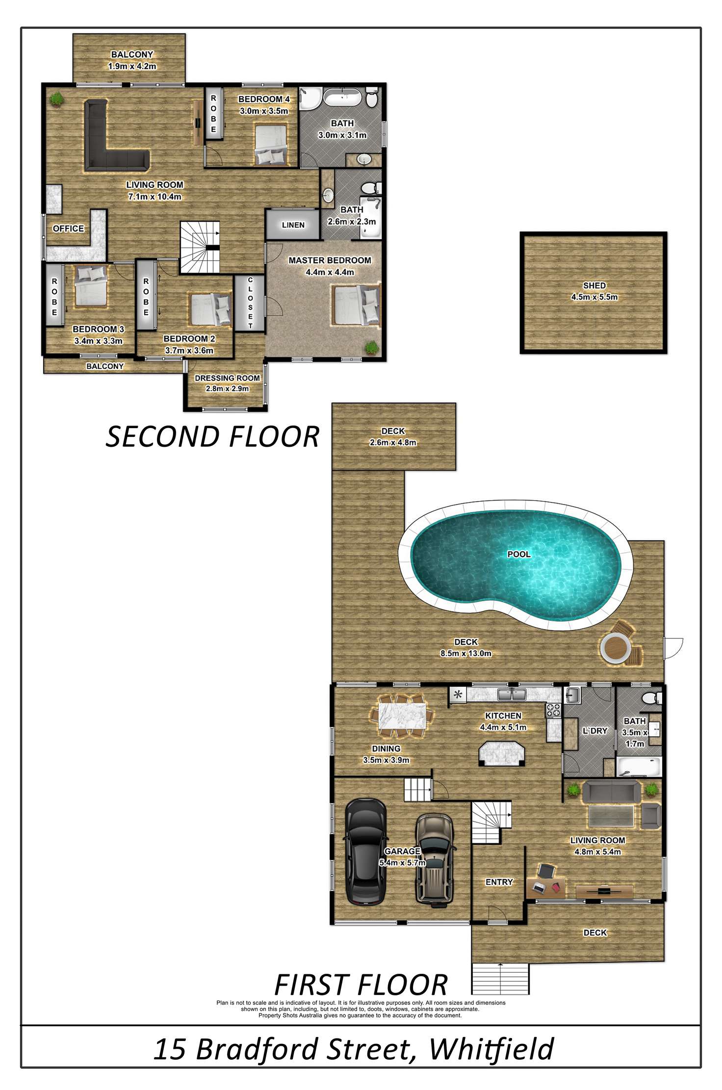 Floorplan of Homely house listing, 15 Bradford Street, Whitfield QLD 4870